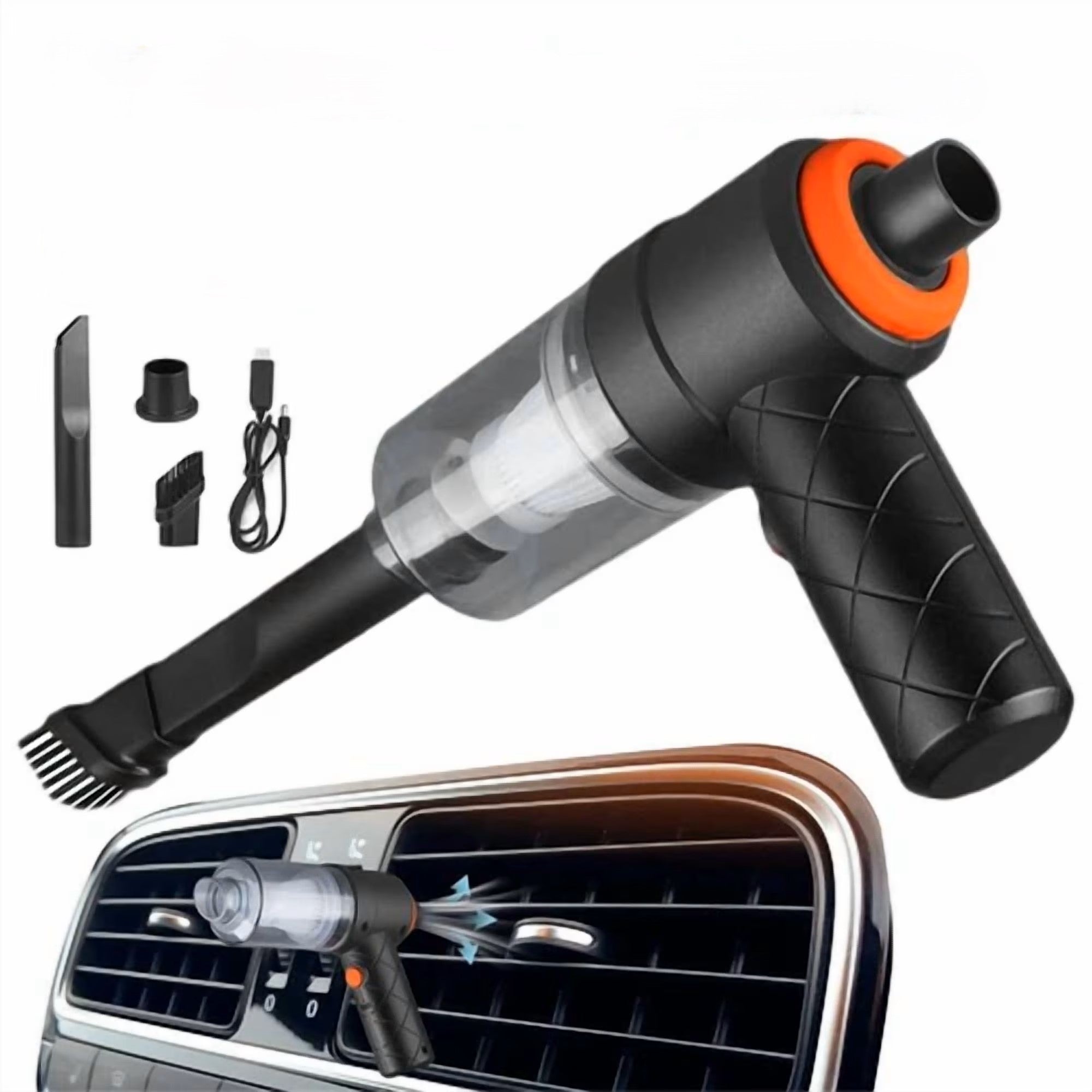 2 in 1 Handheld Cordless Vacuum Cleaner Home & Car Dust Blower Mini Air Duster