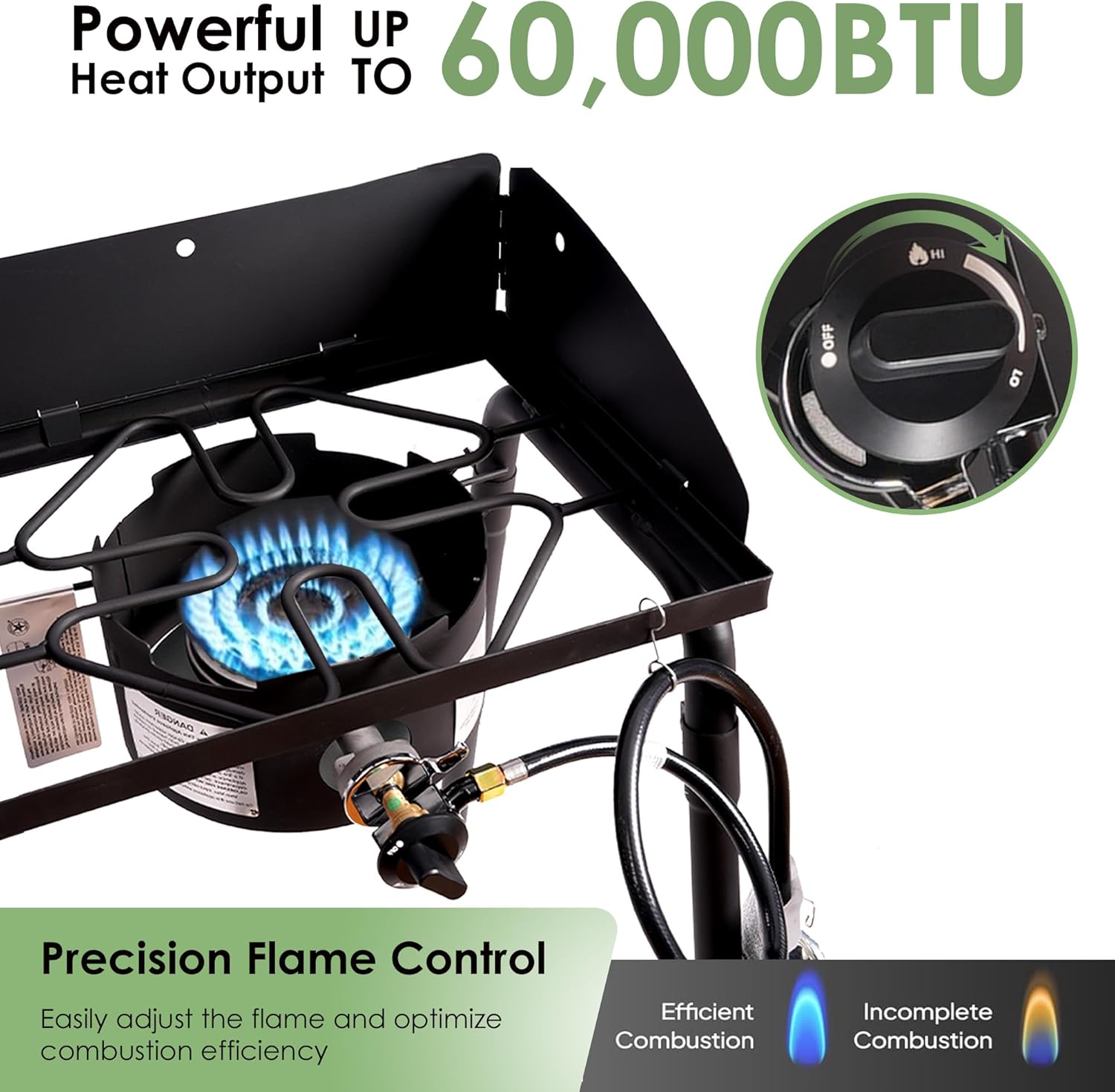 Red Mountain Valley Two Burner Outdoor Portable Camping Gas Stove with Removable Legs, Carrying Bag and Windshield, Camping Stove Propane for Cooking, CSA Certified, Outdoor Propane Burner 2 stove