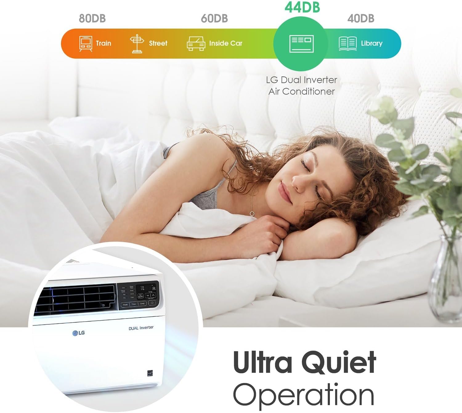 LG 22,000 BTU Dual Inverter Smart Window Air Conditioner, 230V, Cools 1,300 Sq. Ft. with Remote and Wi-Fi Enabled in White (Refurbished)