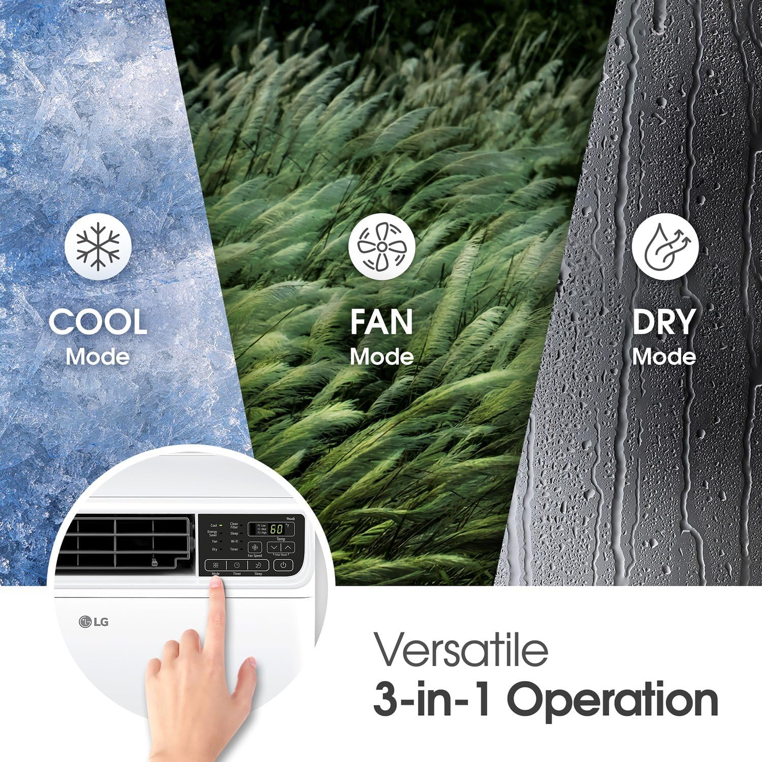 LG 22,000 BTU Dual Inverter Smart Window Air Conditioner, 230V, Cools 1,300 Sq. Ft. with Remote and Wi-Fi Enabled in White (Refurbished)
