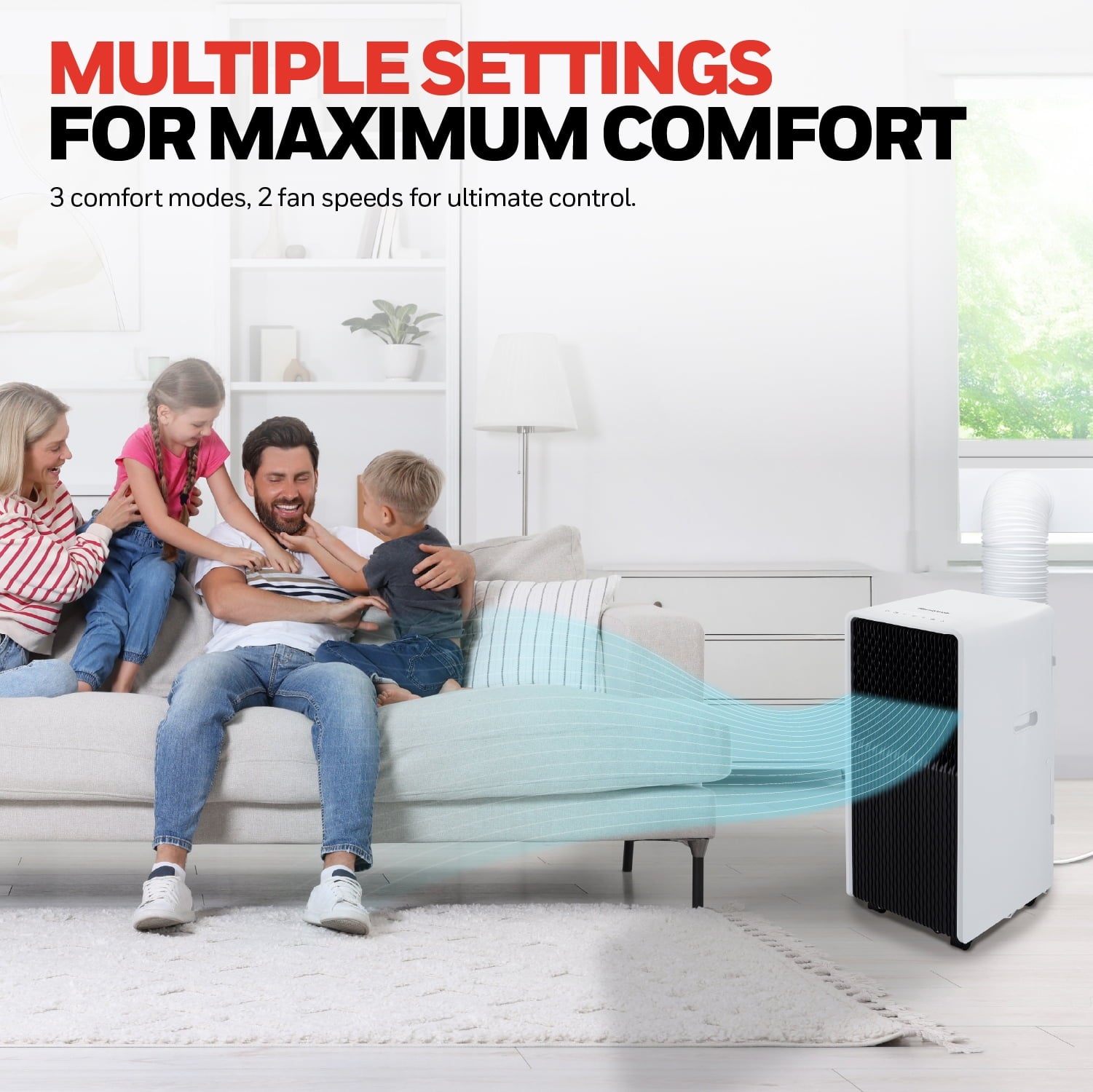 Honeywell 11,000 BTU Slim Portable AC with Fan, Dehumidifier Cools Up to 500 Sq. Ft., HX2CESAWG8 (8,000 BTU SACC)