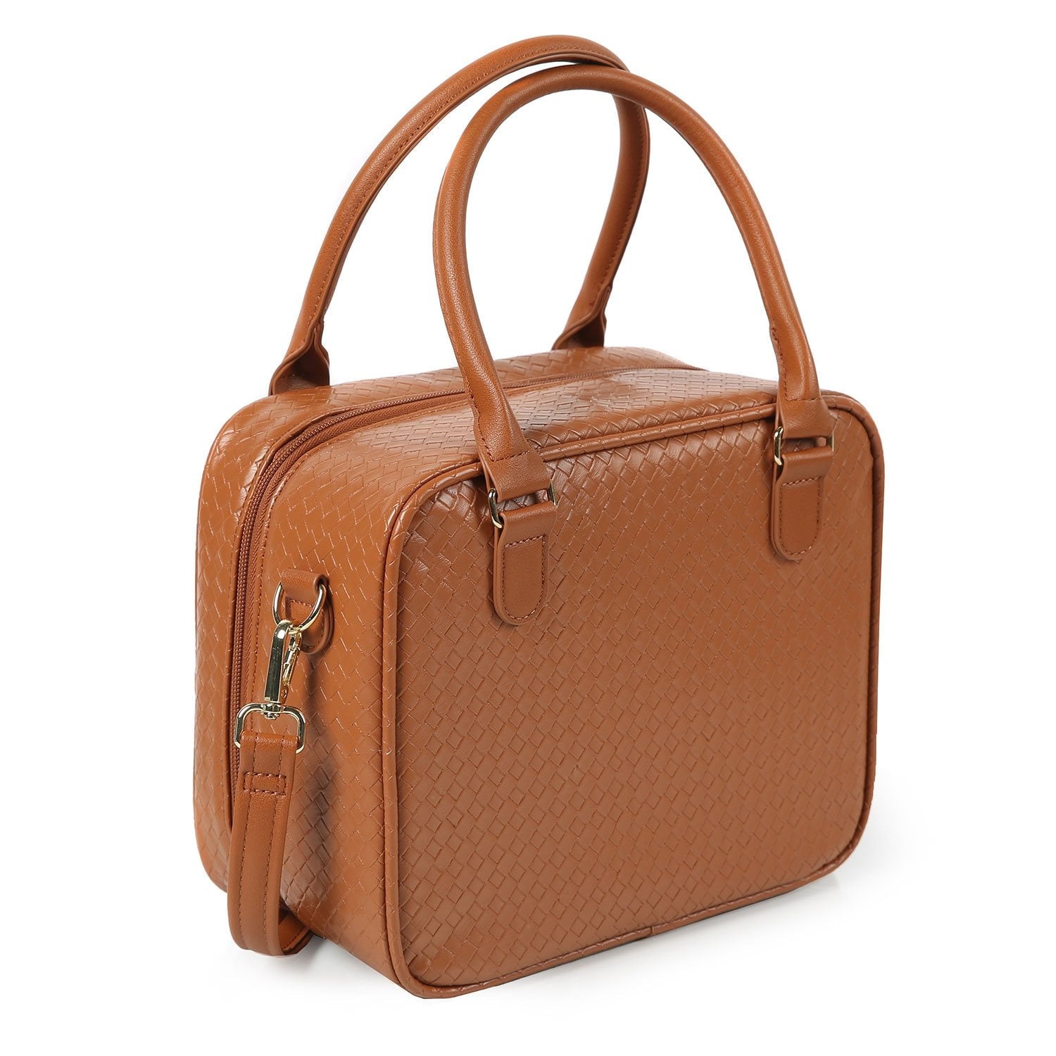 Veronica Jamison Hampton Faux Leather Lunch Tote by Arctic Zone, Lunch Bag with Food Storage & Ice Pack