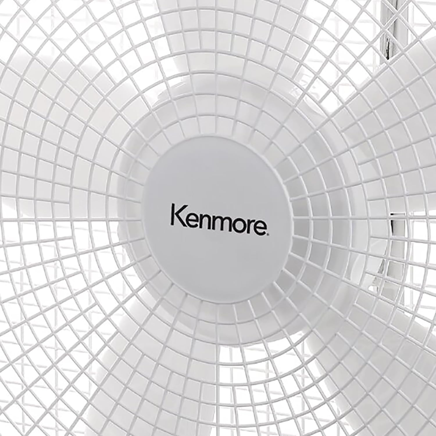 Kenmore Box Fan - 20" White, 3 Speed Cooling & Airflow, Square Floor Fan, Portable Carry Handle, Mechanical Controls, 5 Blades, Home-Office-Garage