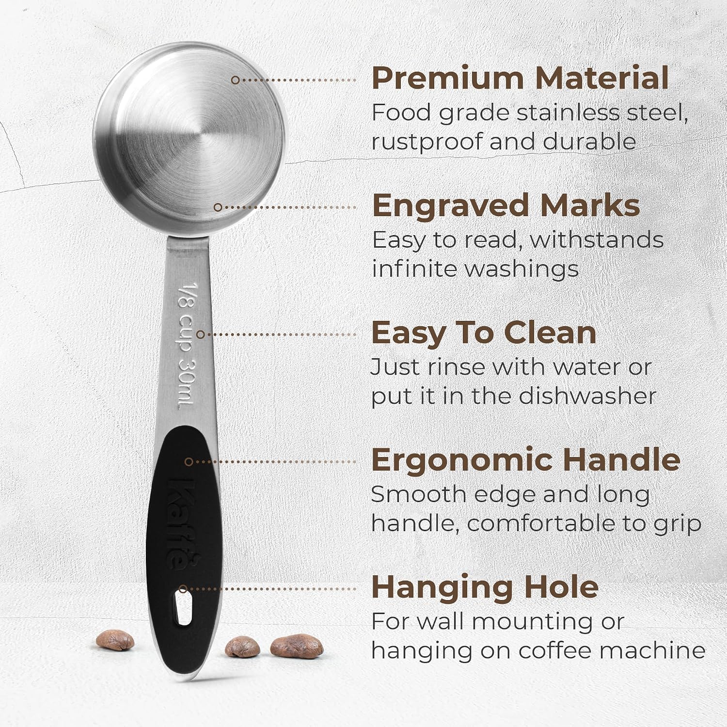 Kaffe Coffee Measuring Spoon (1/8 cup)