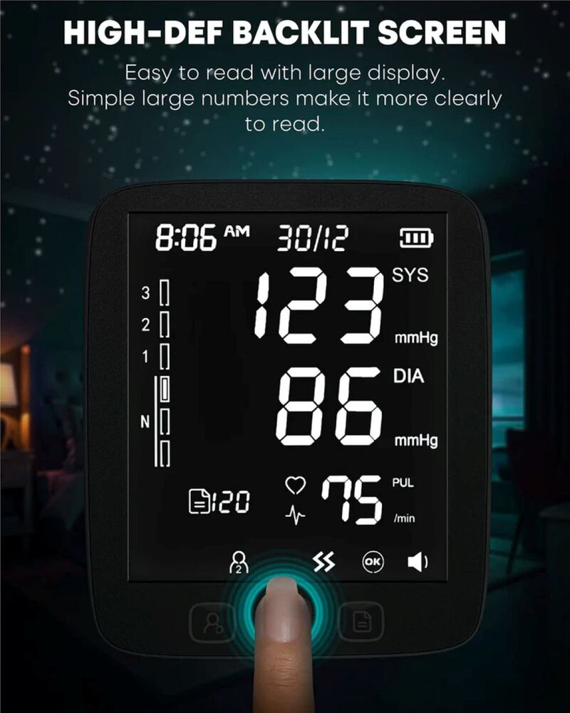 Lazle Automatic Blood Pressure Monitor, Black