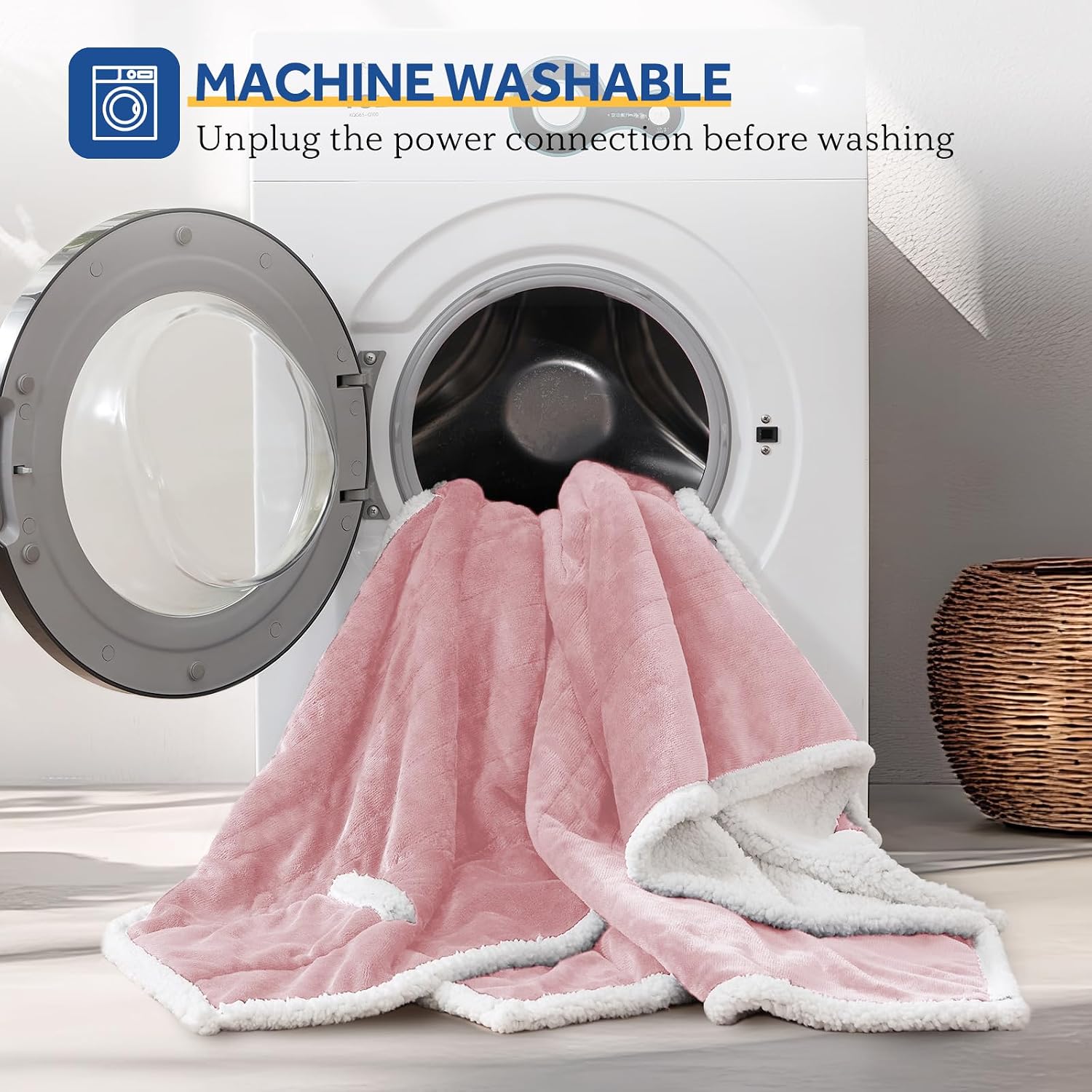 Warmrest Heated Robe Blanket Hoodie for Adults, 4 Heat Settings, 4 Hour Auto Shut Off, 50" x 60"