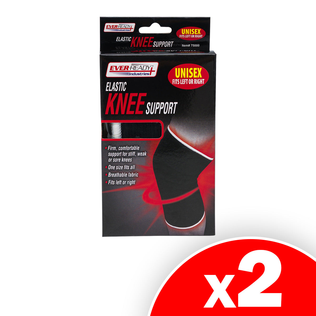 Elastic Knee Support Sleeve for Stability & Firm Support- Breathable Fabric, One Size Fits Most