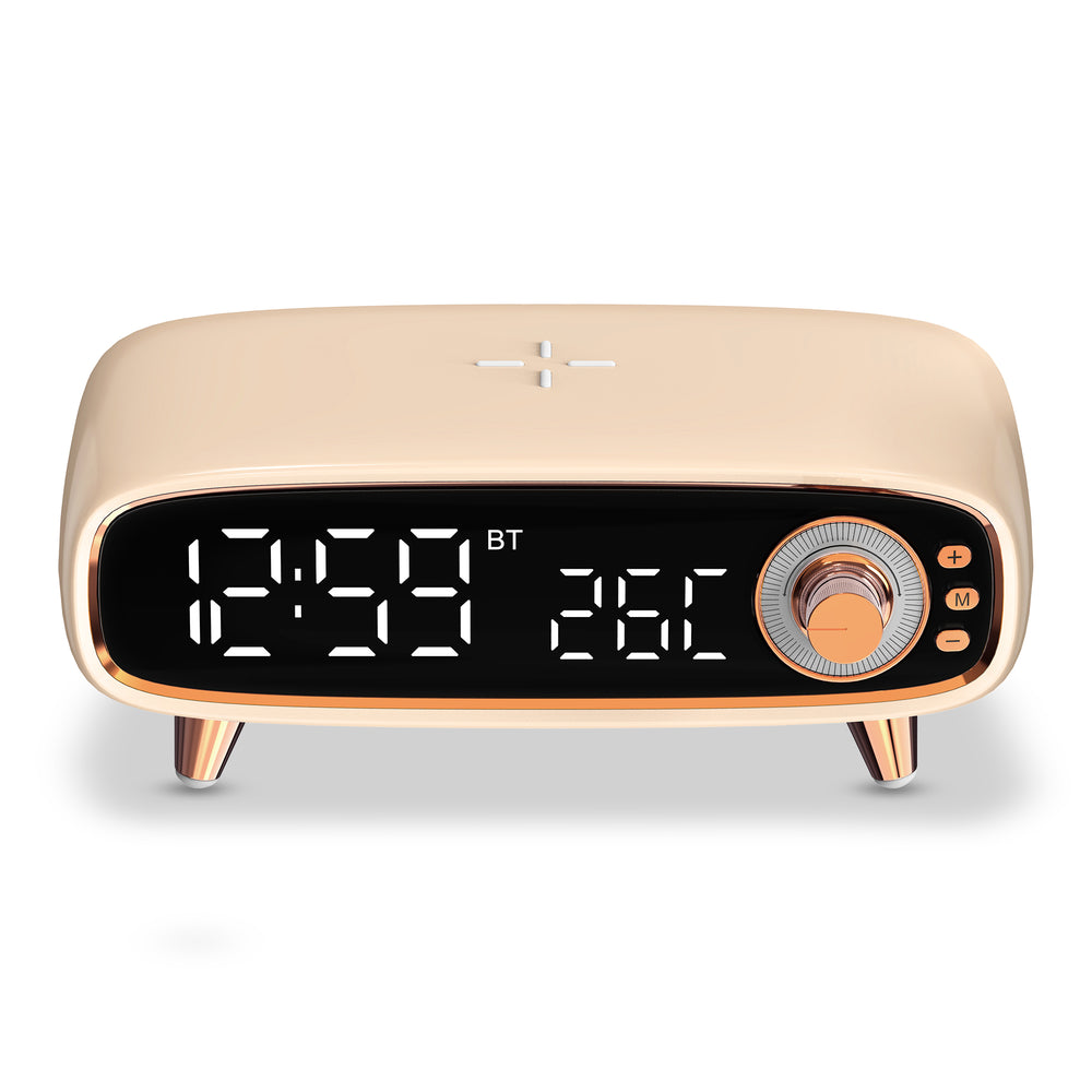 Sarina Wireless Charging Alarm Clock with Speaker