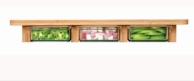 Quirky Kitchen Mocubo Bamboo Chopping Board with Prep Storage
