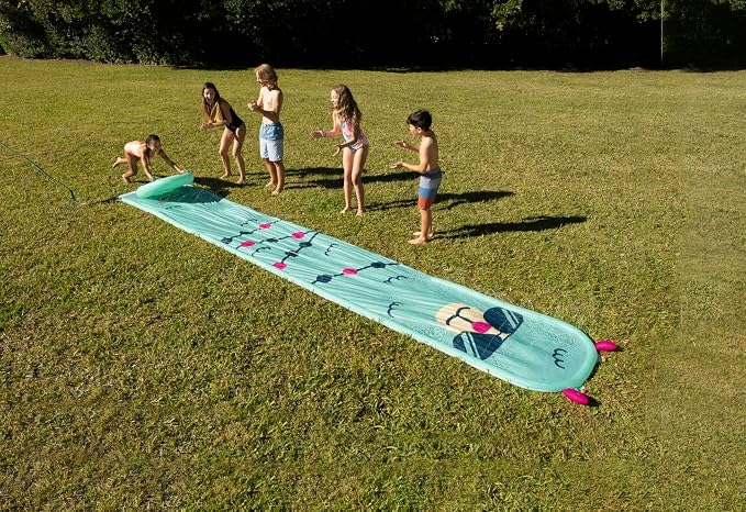 BigMouth Slip and Slide with Built-in Sprinklers, 18ft Long Summer Water Fun, Waterslide Includes Matching Sled, Easy Setup Outdoor Water Toy for Kids and Adults - Llama