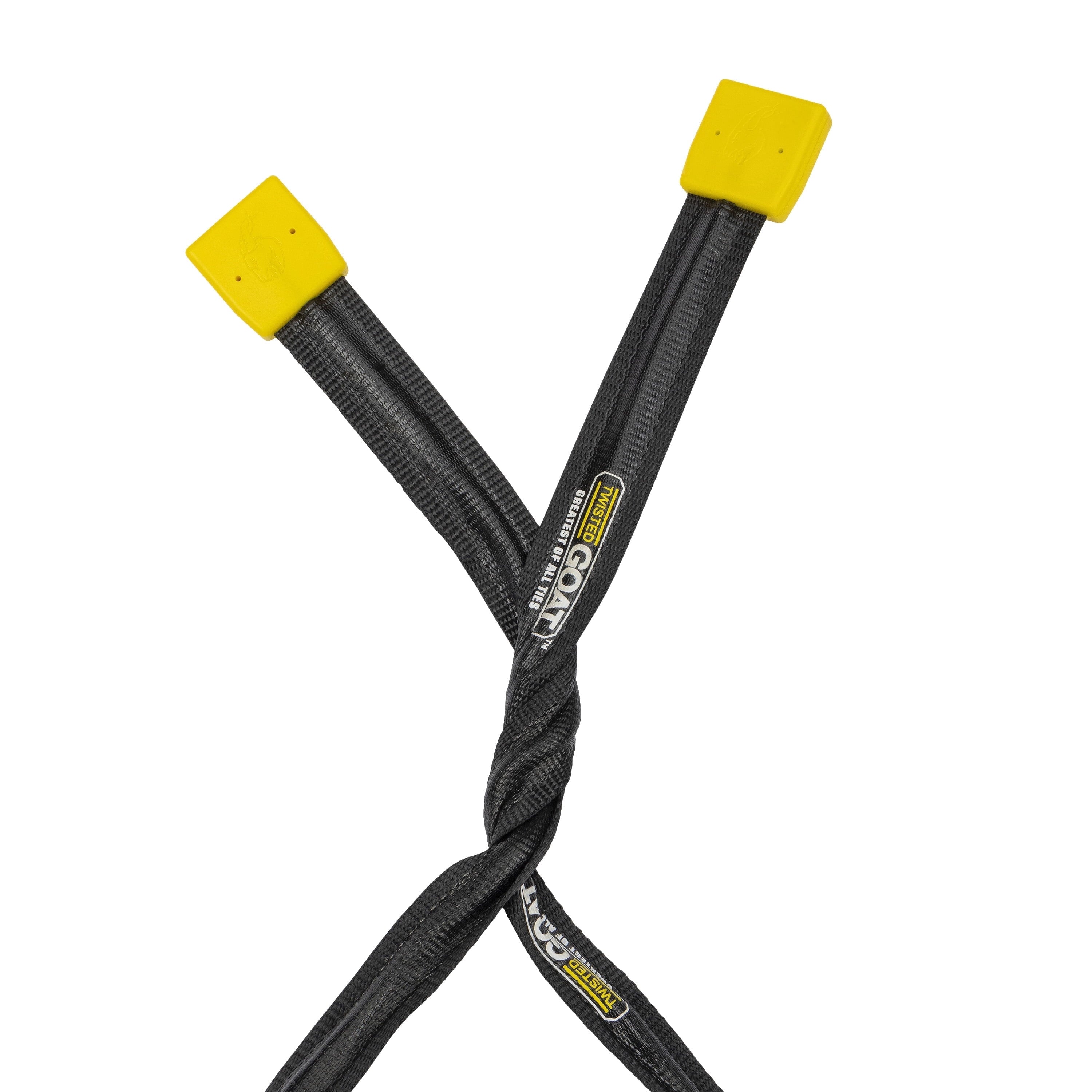 SmartStraps Twisted Goat Industrial Ties, 6 ft, Reusable, Bendable Steel, Yellow