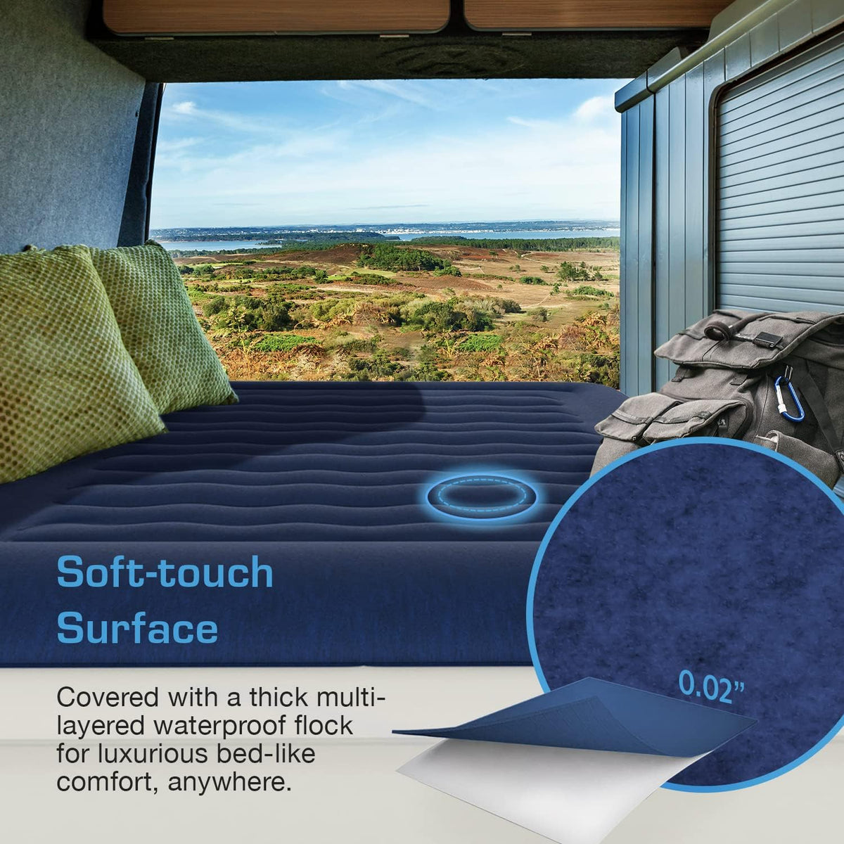 Active Era 21" Twin Air Mattress with Built-in Pump & Raised Pillow - Heavy Duty Puncture Resistant, Waterproof Blow Up Bed Twin Luxury (Slightly damaged Packaging)