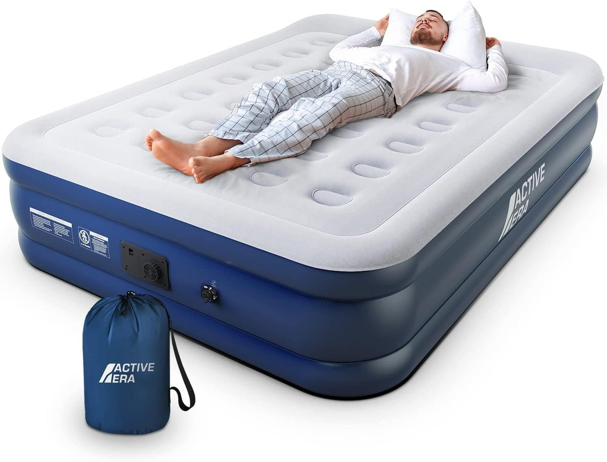 Active Era Premium 13" Queen Air Mattress with Built-in Electric Pump & Travel Bag