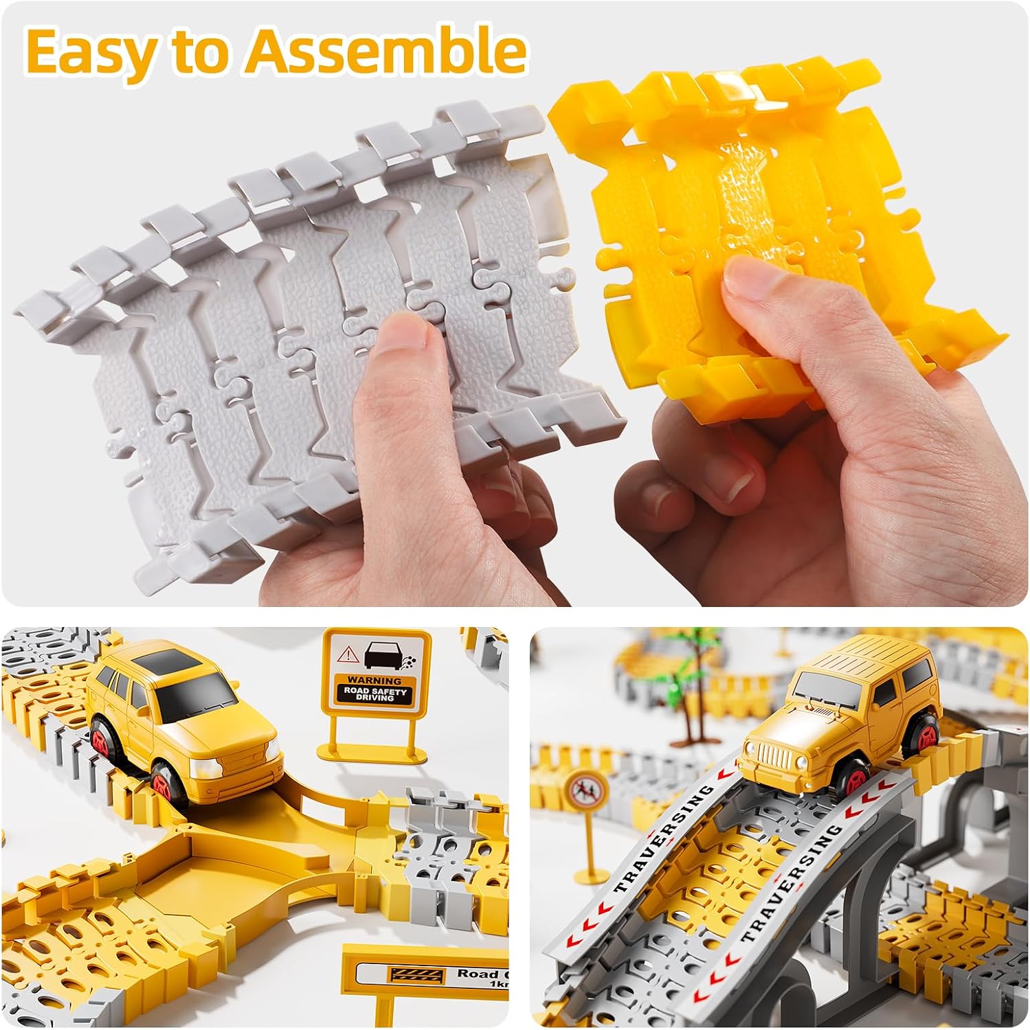 Toddlers 236pcs Construction Race Track Toys for ages 3+