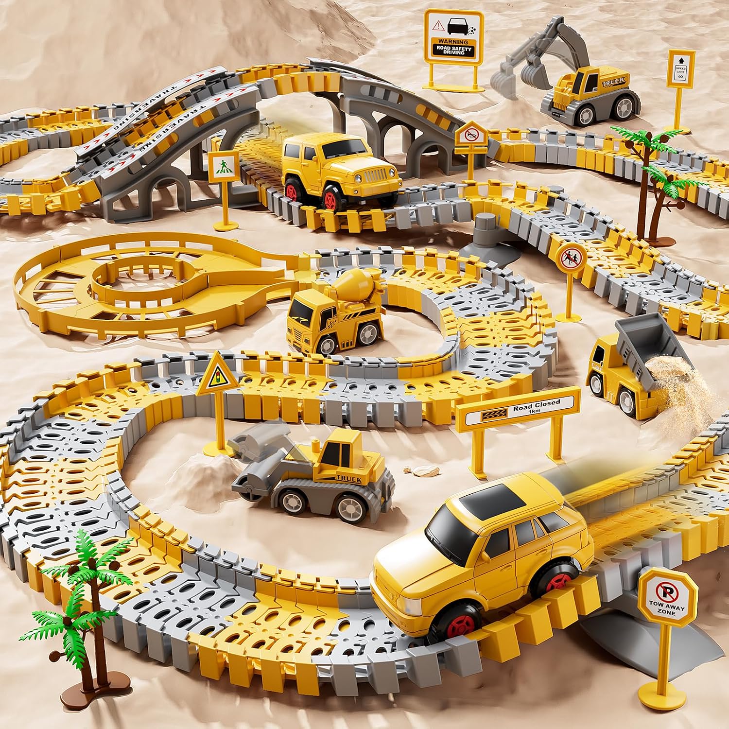 Toddlers 236pcs Construction Race Track Toys for ages 3+