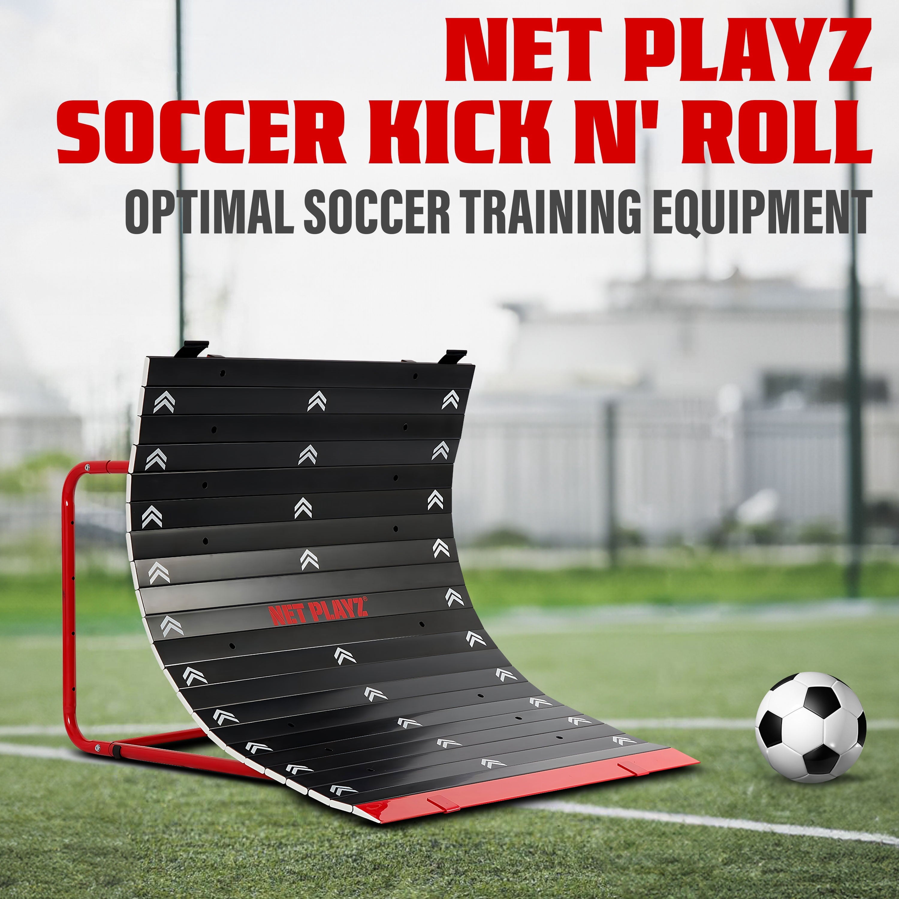 Soccer Return Ramp Kickback Soccer Rebounder Football Rebound Net | Net Playz Durable Steel Construction for Soccer Training