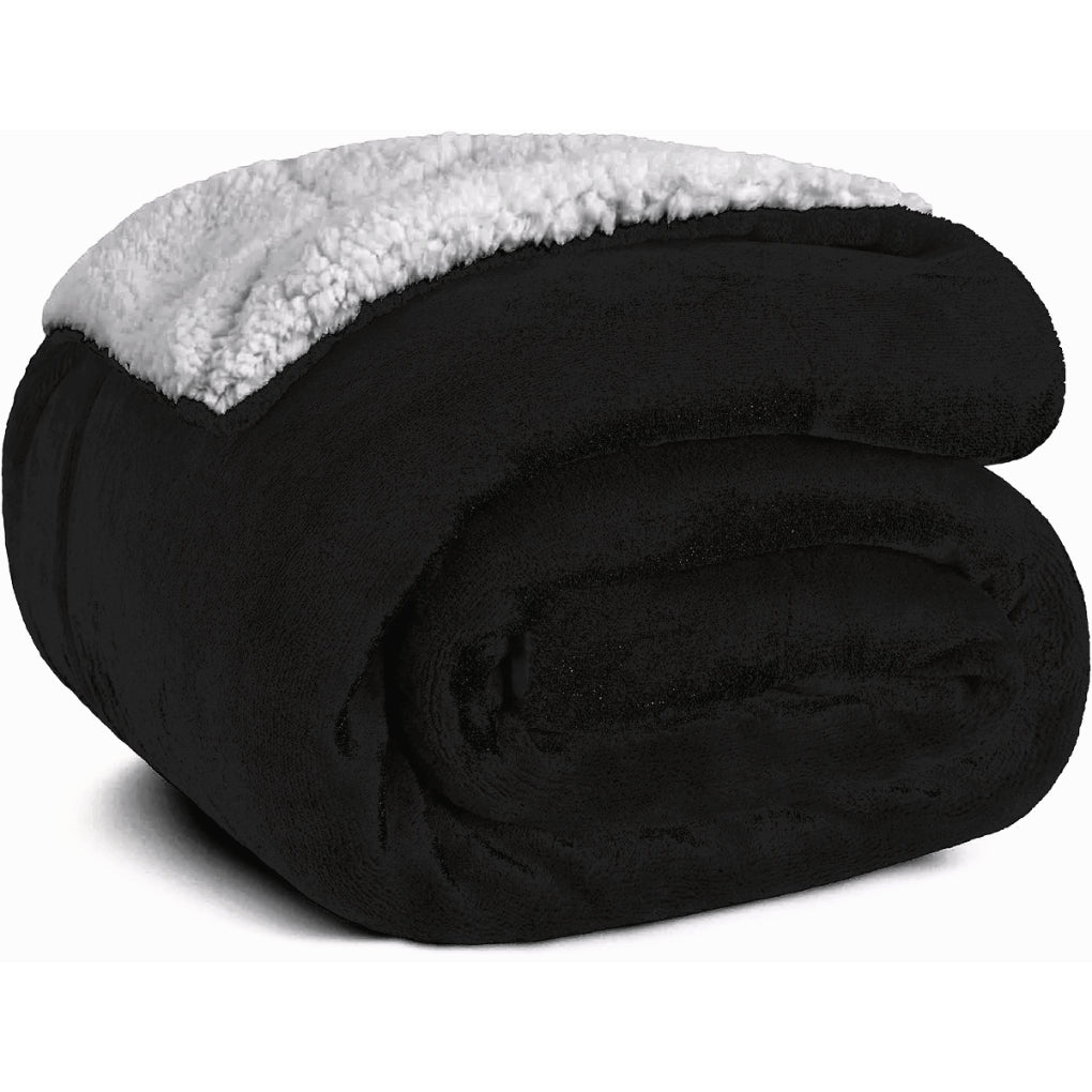 Perfectly Plush Mink Sherpa, Ultimate Blanket Oversized 60" x 72", Reversible Hypoallergenic Comforter