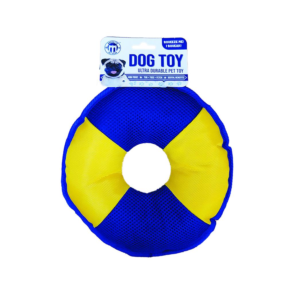 Nylon Mesh Ring Dog Toy, Assorted Colors, 24 Pack