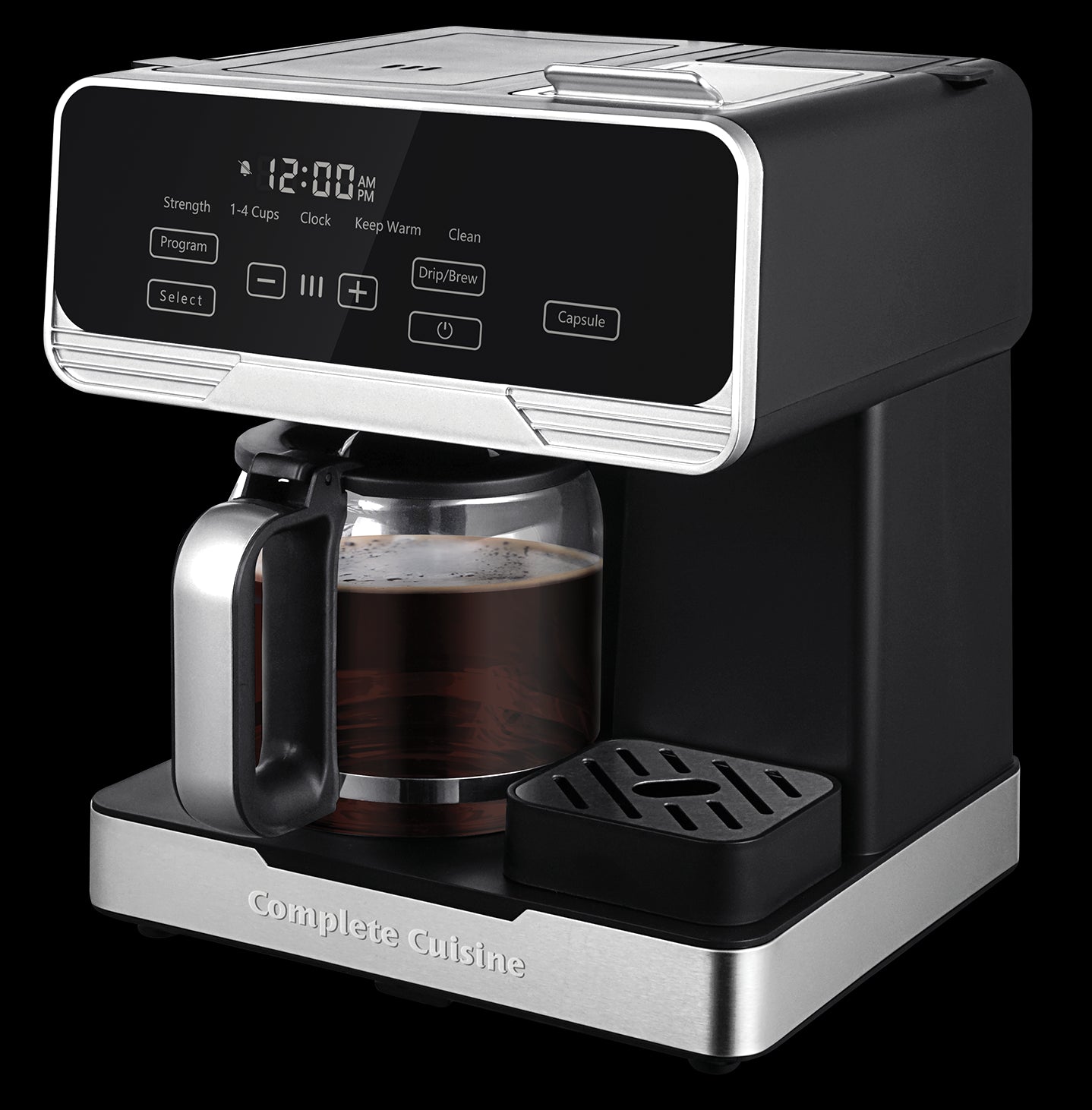 Complete Cuisine 2-in-1 Programmable 12 Cup Coffee Maker, Pod & Ground