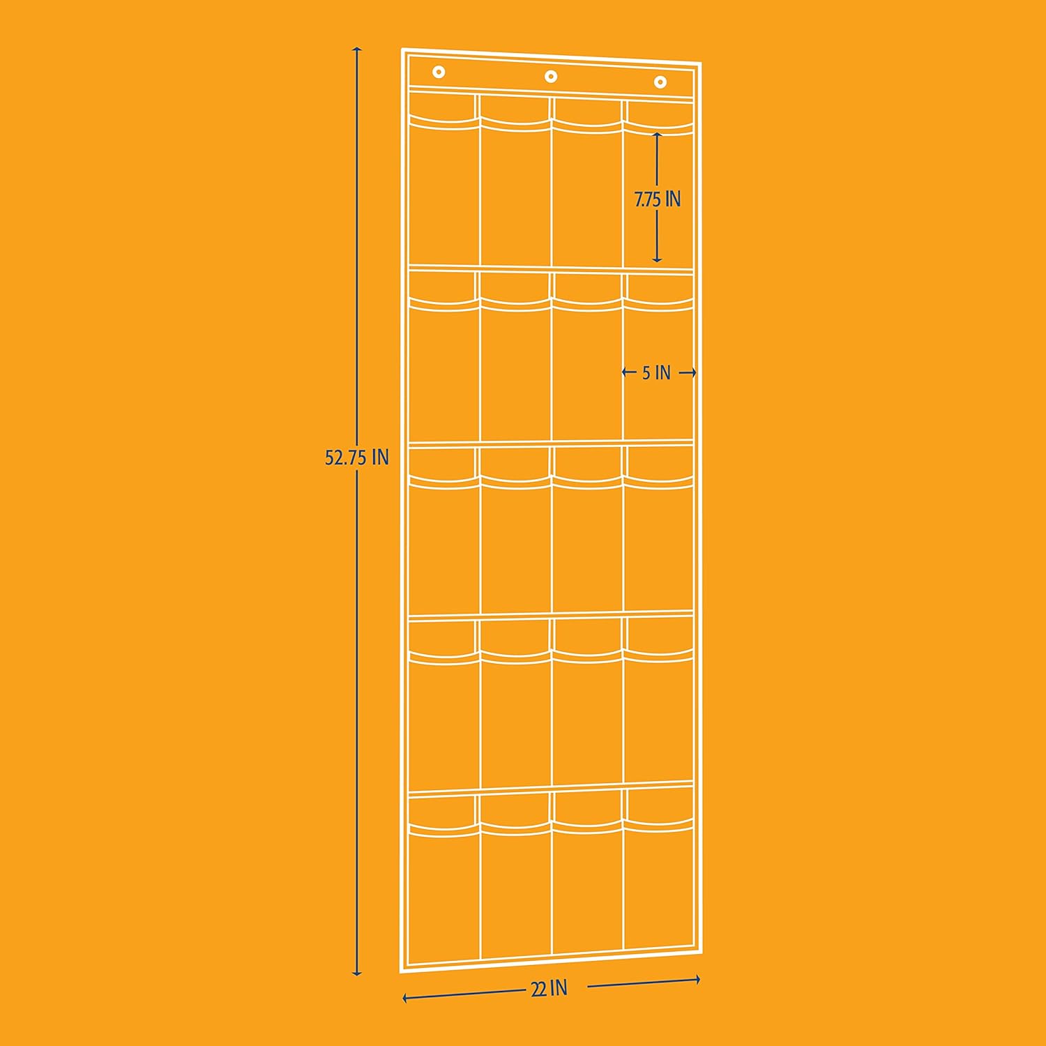 Arm & Hammer Odor Neutralizing 20 Pocket Soft Shoe Organizer - Fits 10 Pairs of Shoes, Accessories