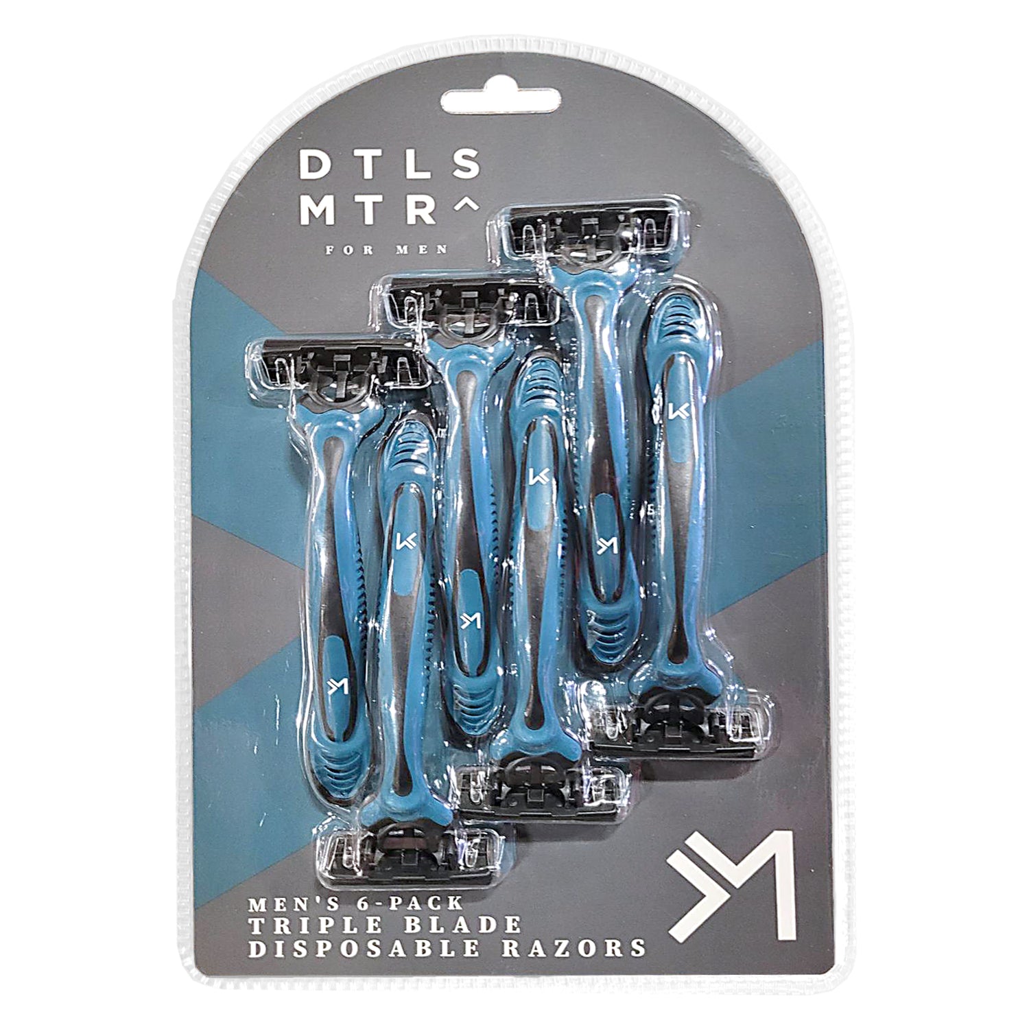 Men's 6pk Disposable Razors Triple Blade Aloe & Vitamin E (Blue)