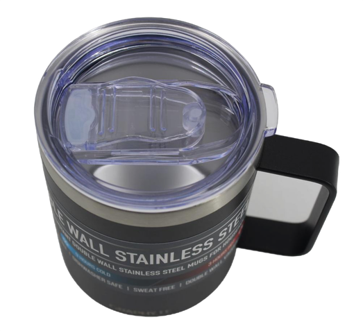 GRAPHYTE Double Wall Vacuum Insulated Stainless Steel Mugs with Handle and Slider Lid, Assorted Colors and Sizes