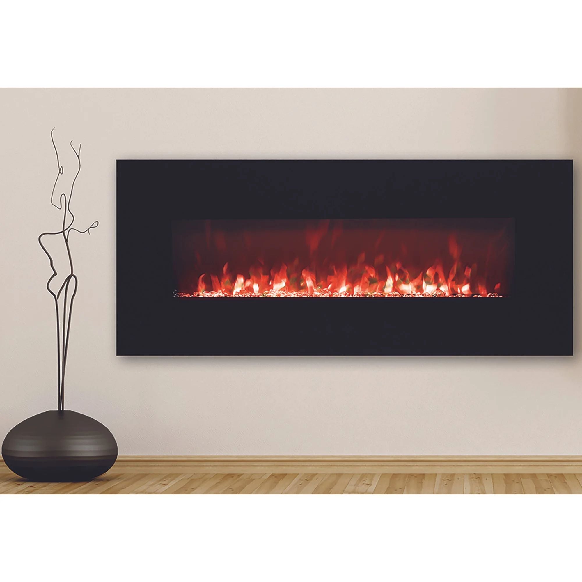 Edenbranch 50" Wall Mounted Electric Fireplace w /Crystal Flame Effect