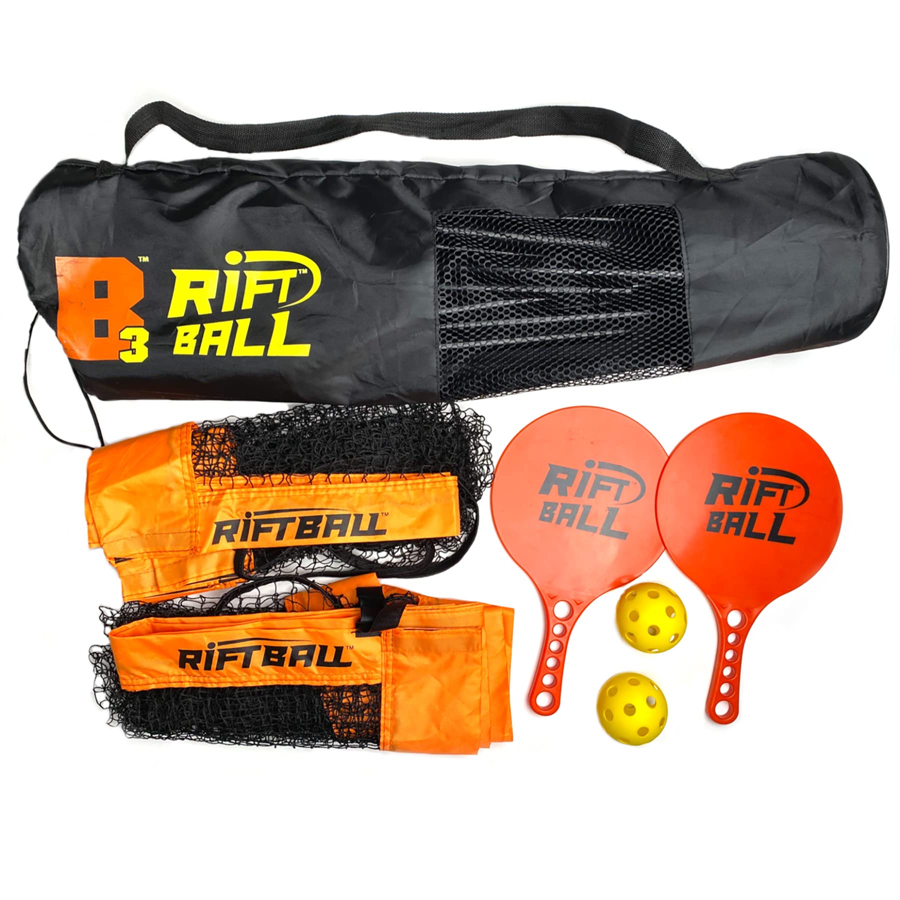 B3 Riftball Paddle Ball Game System - 2 Nets for Twice The Fun! For Adults, kids and family: Beach, Yard, Tailgating, Camping