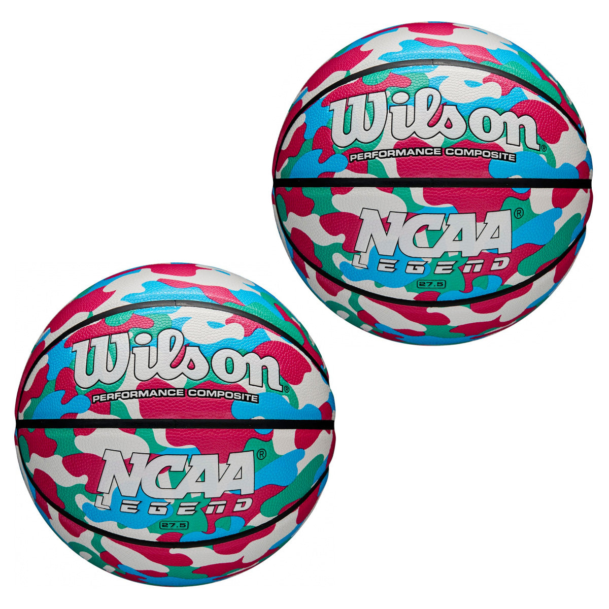 Wilson NCAA Legend Basketball, Pink Camo, Size 5, 2 PACK