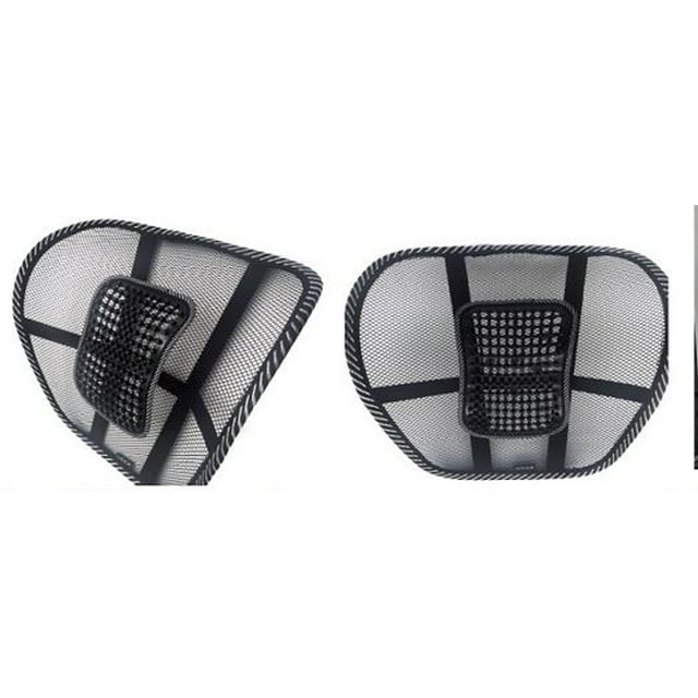 Koga, Comfortable Adjustable Breathable Cool Black Mesh Lumbar Back Support Fit All Types Office Chair Car Seat