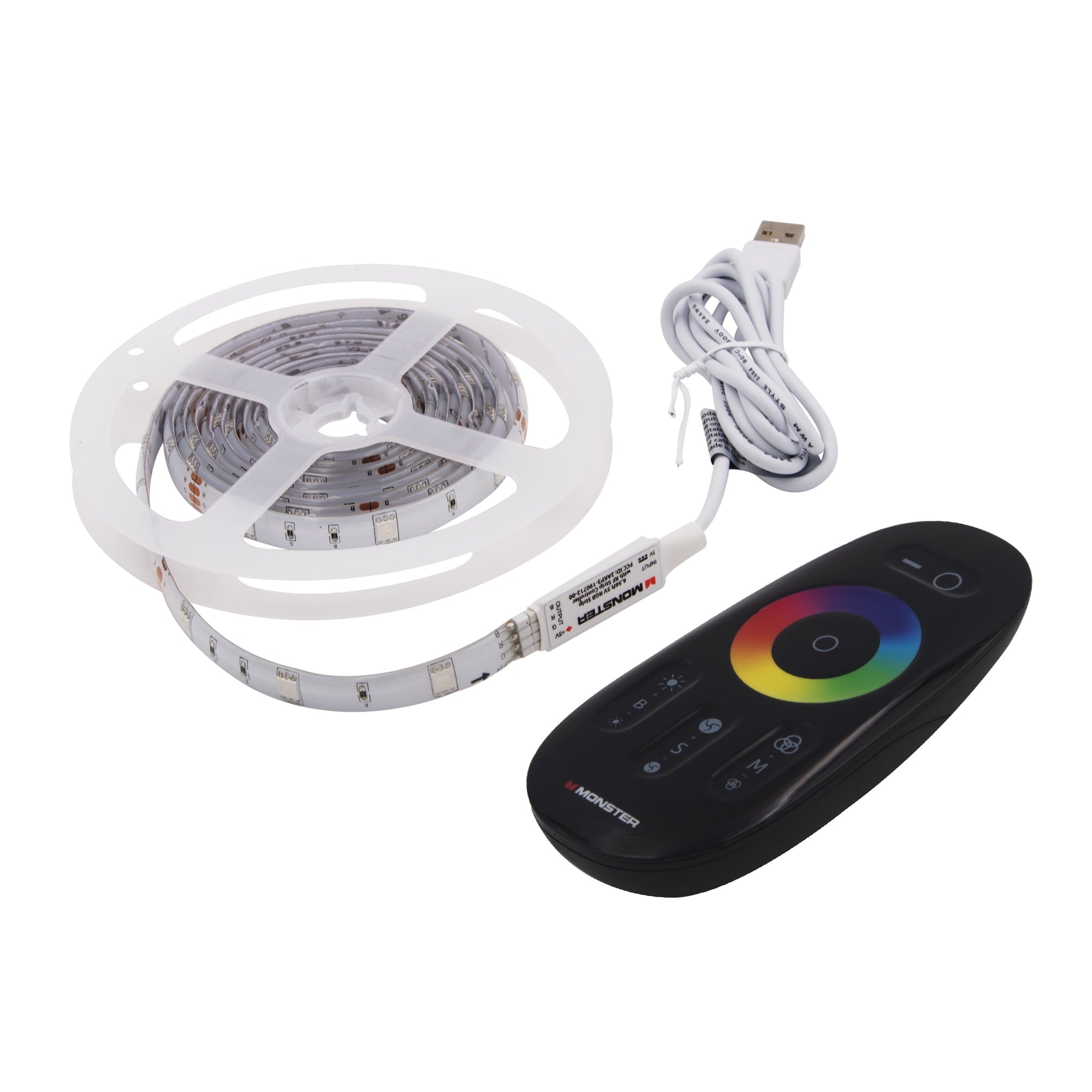 Monster Illuminessence 5V DC 7W Holiday Lighting Small LED Strip /LED lighting with amazing multi-color Mood Light Kit