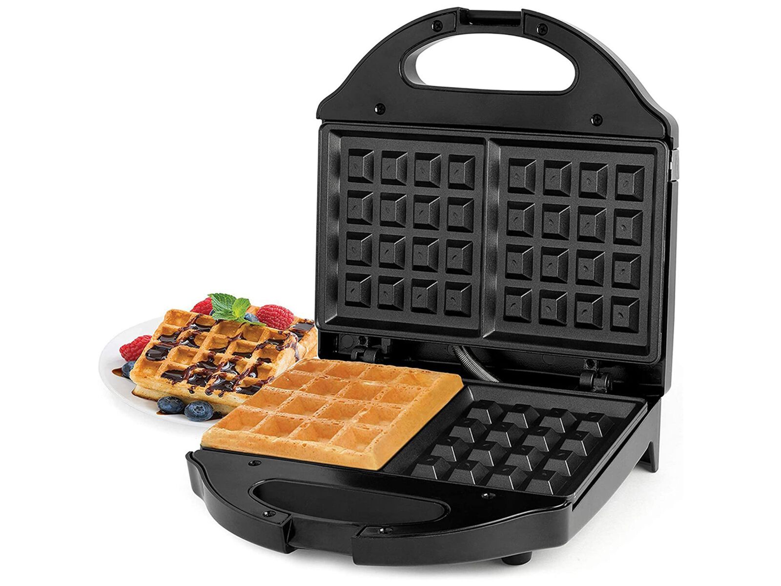 Complete Cuisine Belgian Style 2 Slice Waffle Maker, Non-Stick Plates