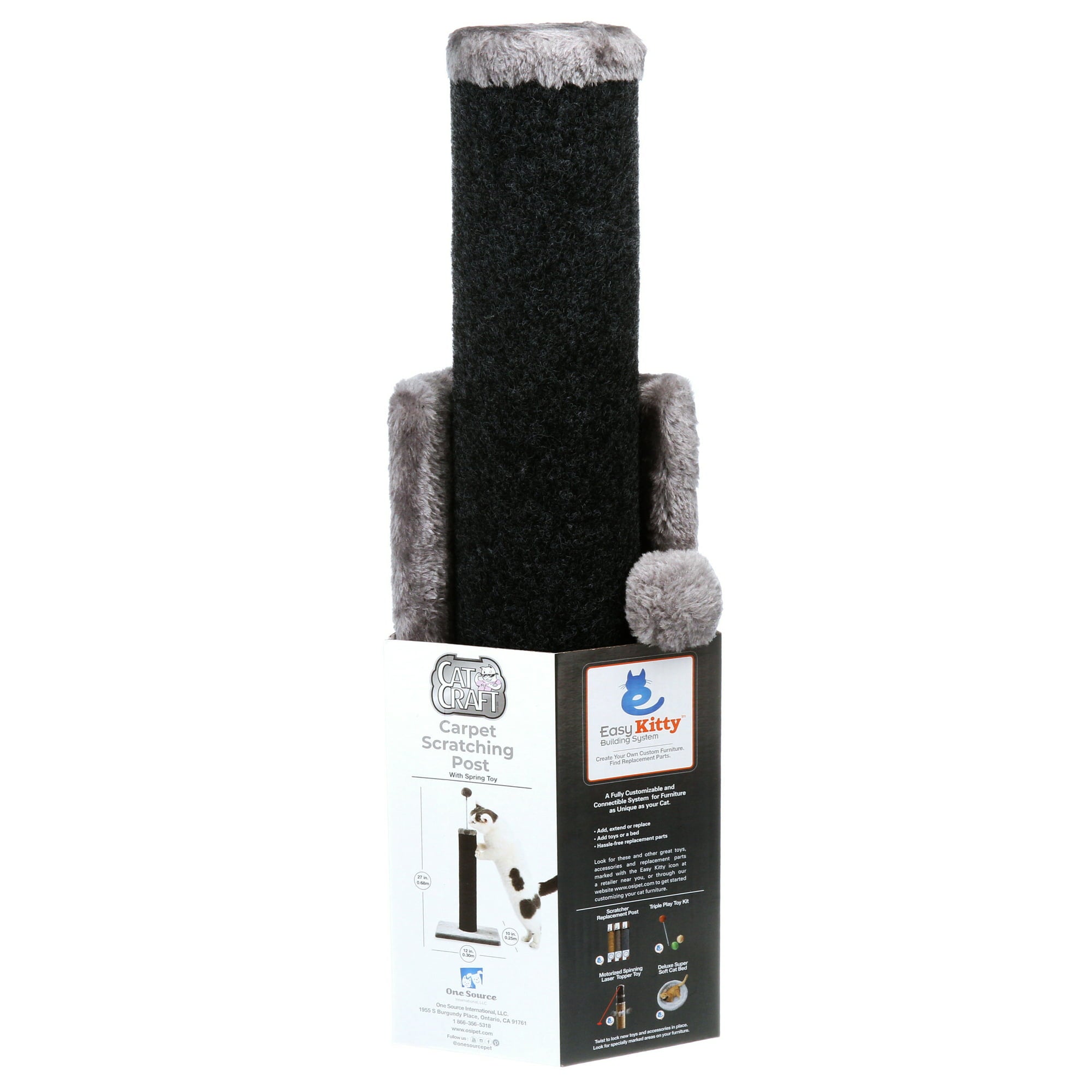 Cat Craft 20 Inch Carpet Cat Scratching Post for Indoor Cats with Sturdy Base