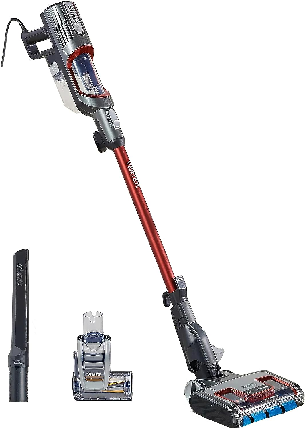 SHARK Shark Vertex Corded Ultralight DuoClean PowerFins Stick Vacuum with Self-Cleaning Brushroll (Renewed) (Red)