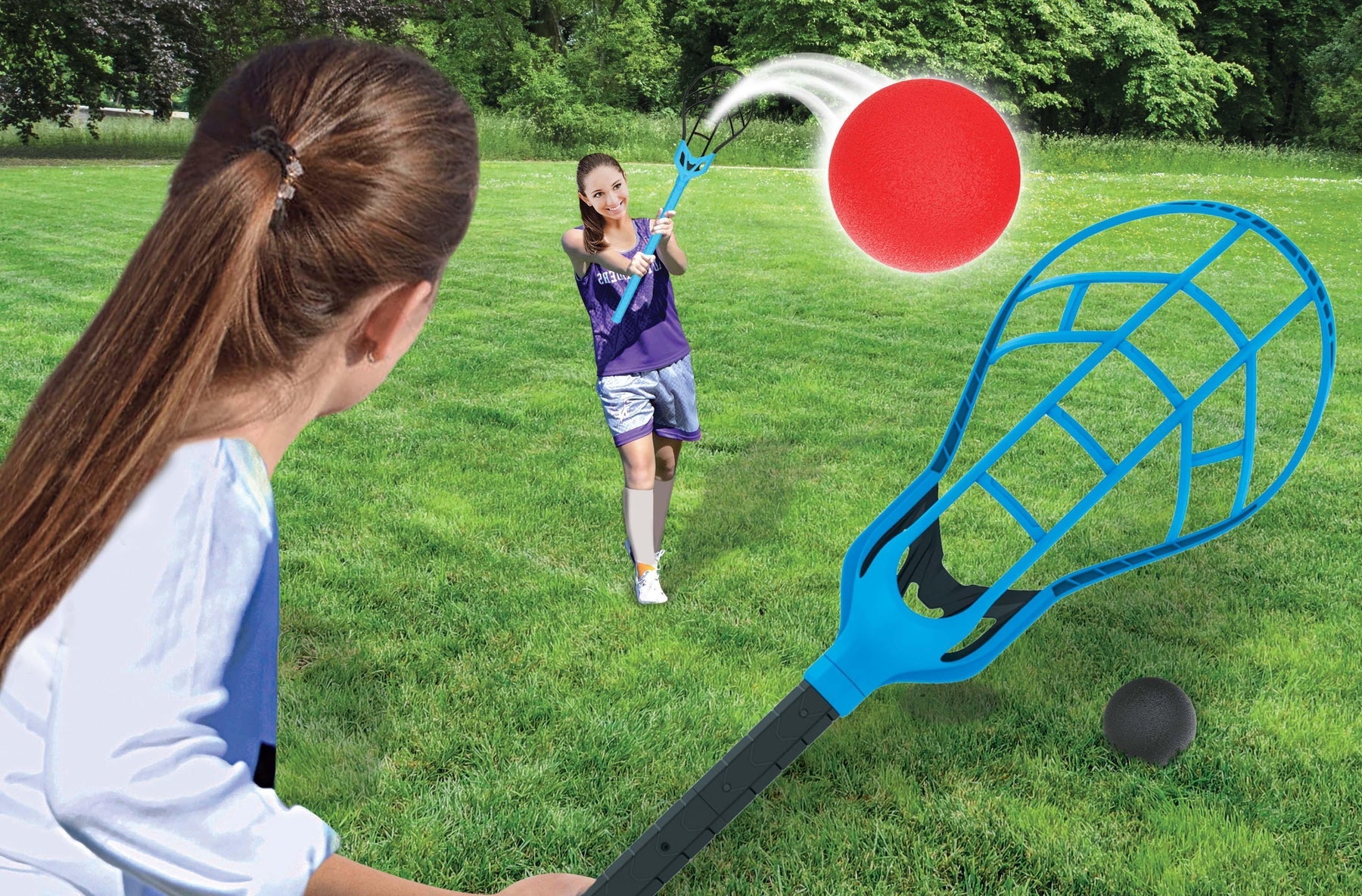 Wham-O Game Time! Trac-Ball Lacrosse with Snap on Handles