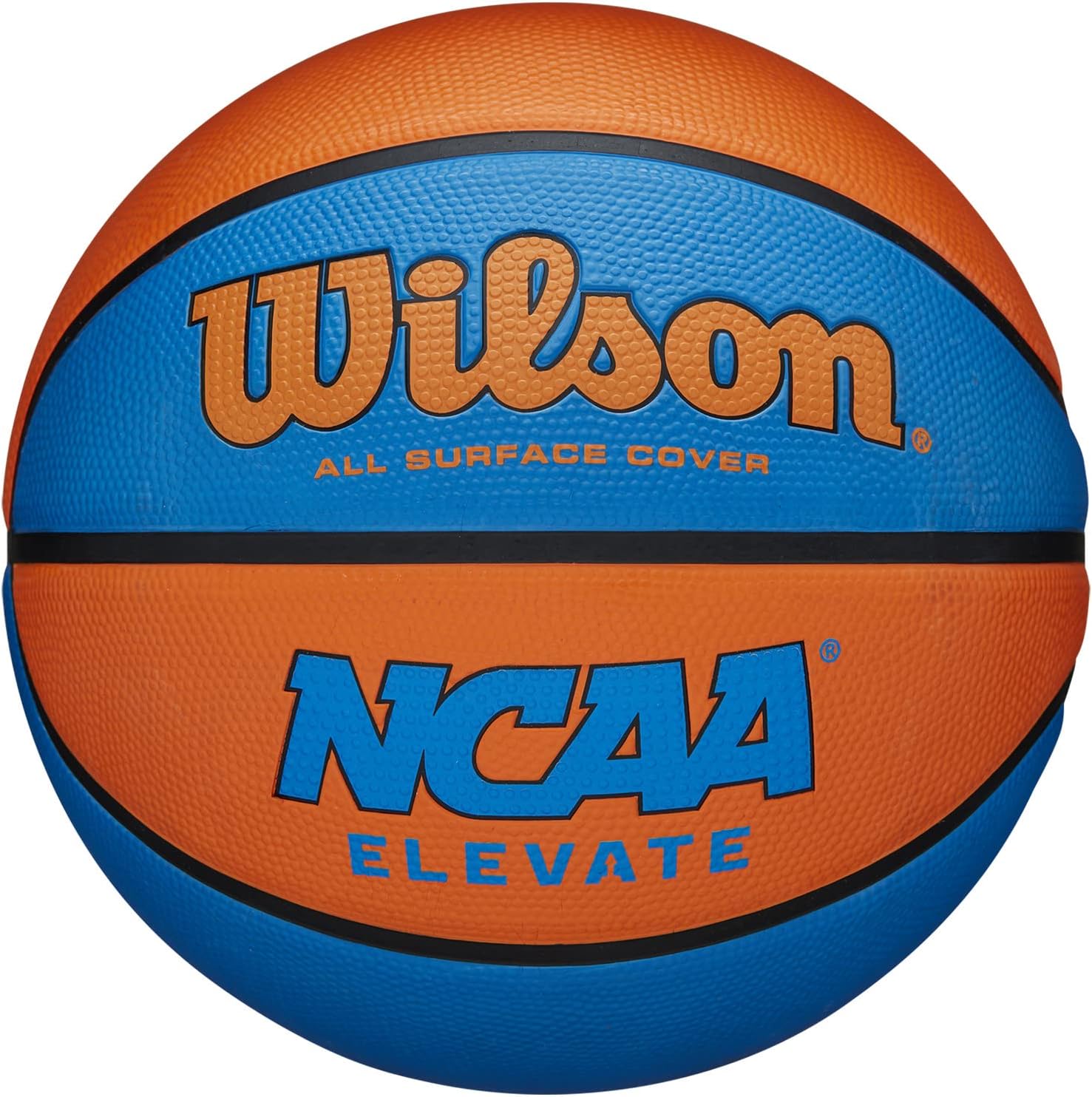Wilson NCAA Elevate Basketball, Size 5 - 27.5", Royal/Orange
