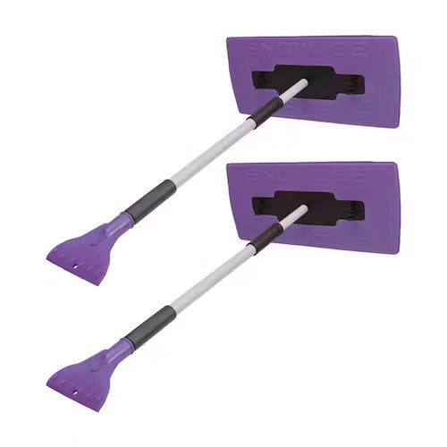 Snow Joe Jumbo Telescoping Snow Broom + Ice Scraper, 2 Pack