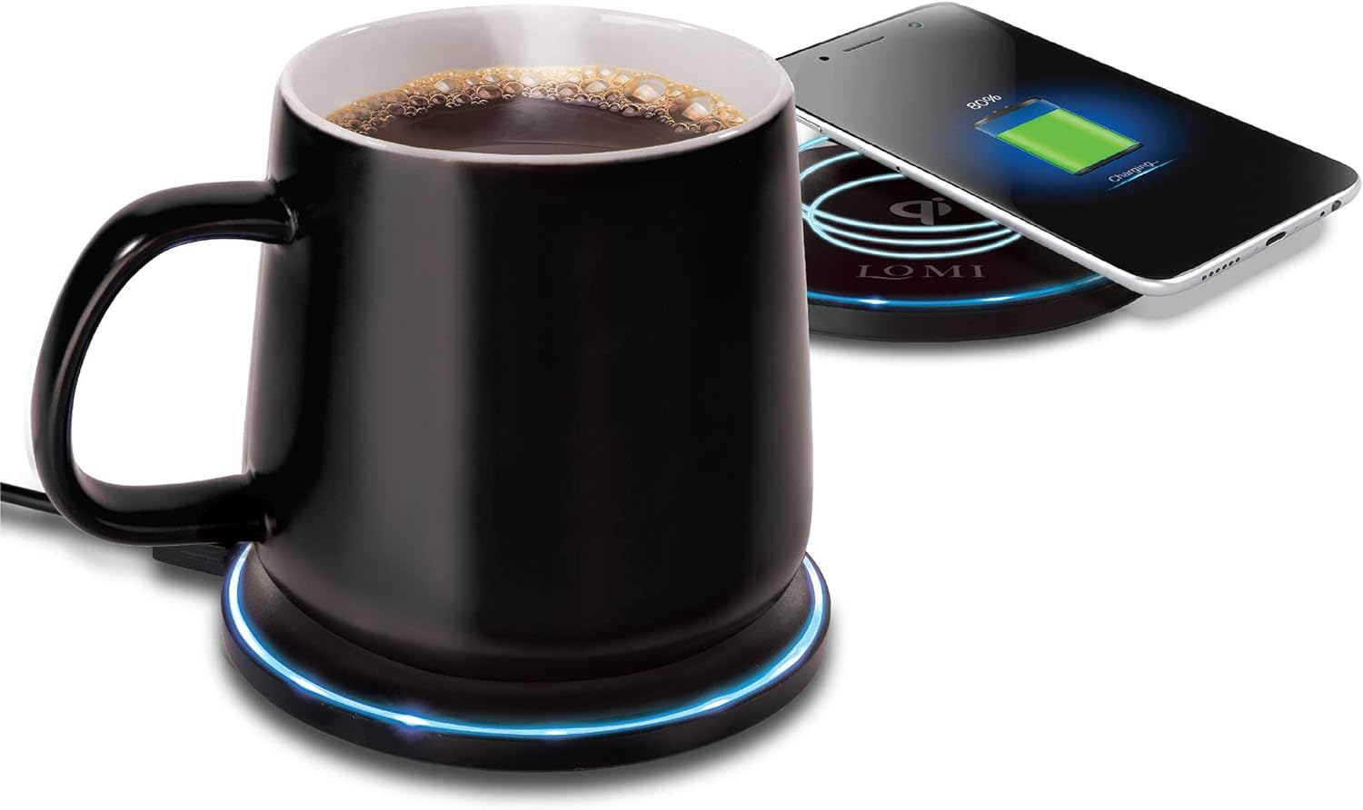 Lomi 2 in 1 Smart Mug Warmer and Qi Wireless Charger
