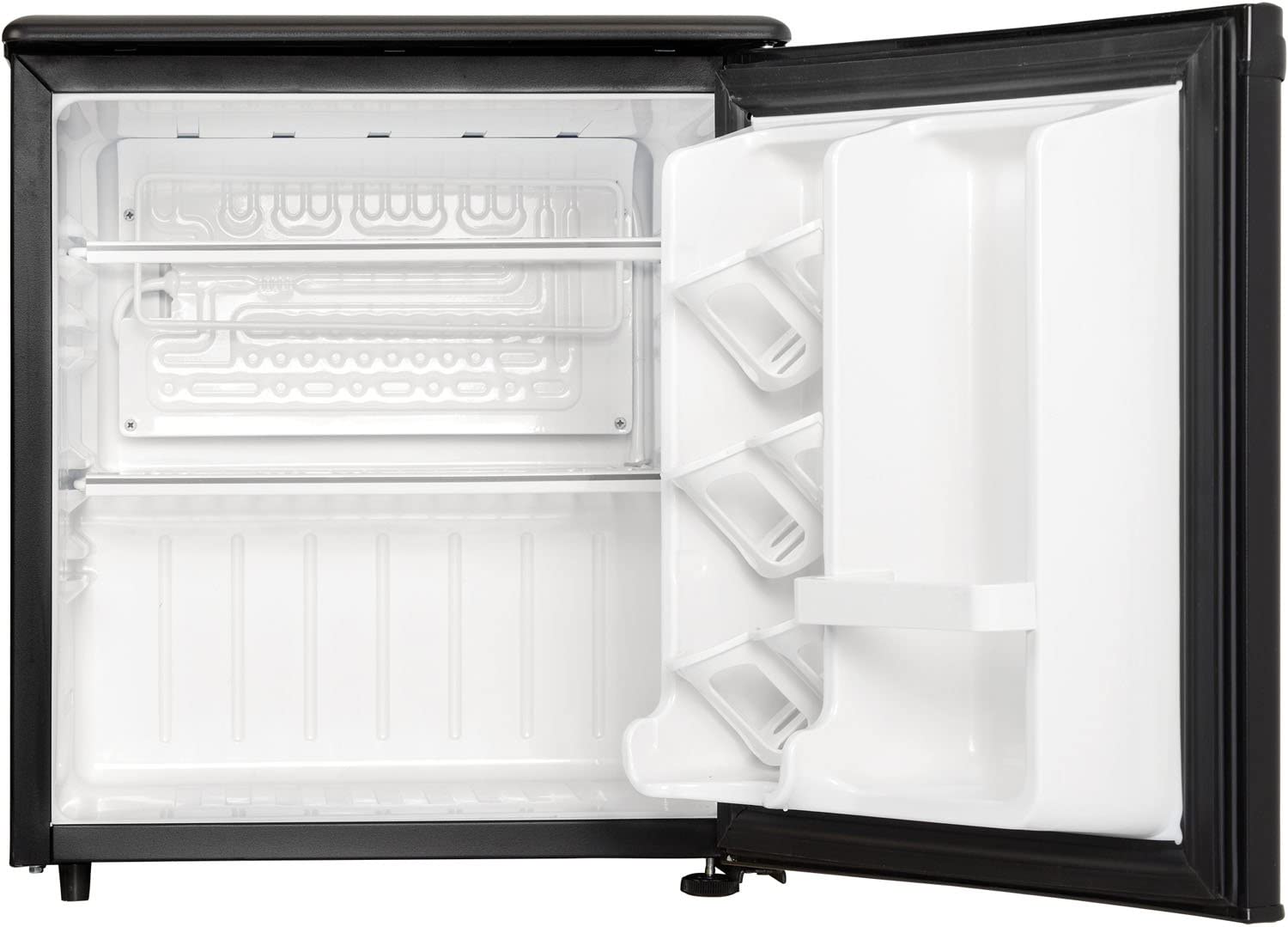 Restored Danby Designer 1.7 cu. ft. Compact Refrigerator (DAR017A2BDD), Black-Factory Refurbished