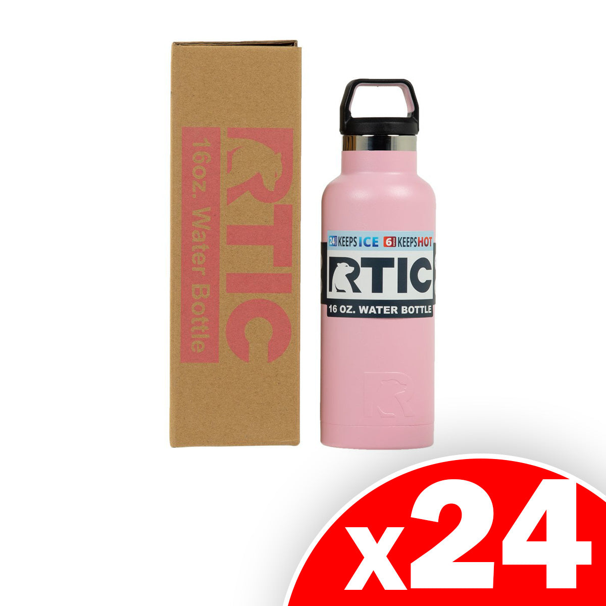 RTIC 16 oz Vacuum Insulated Water Bottle, 24 Pack