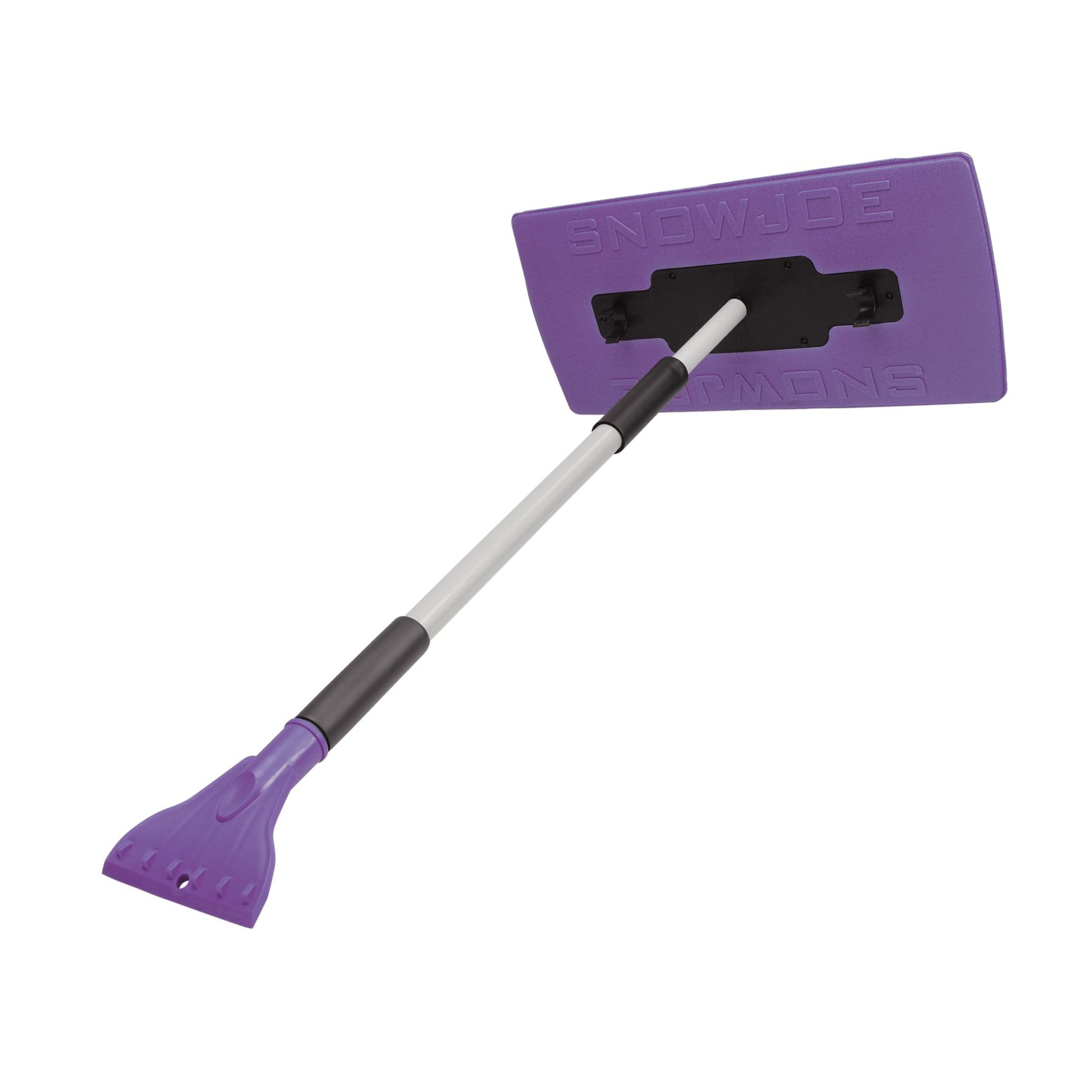 Snow Joe Jumbo Telescoping Snow Broom + Ice Scraper, Purple