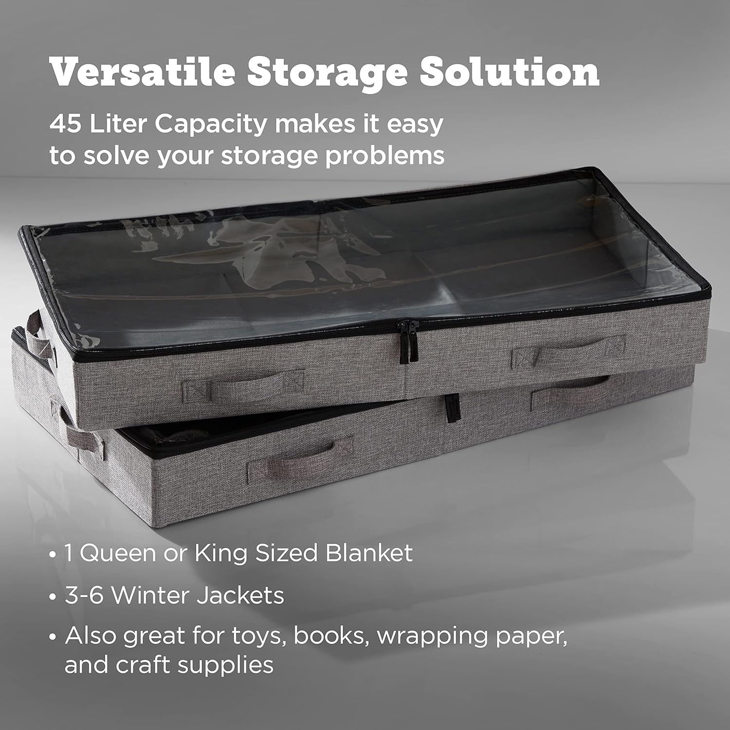 storageLAB Under Bed Storage Containers, 8 Packs of 2