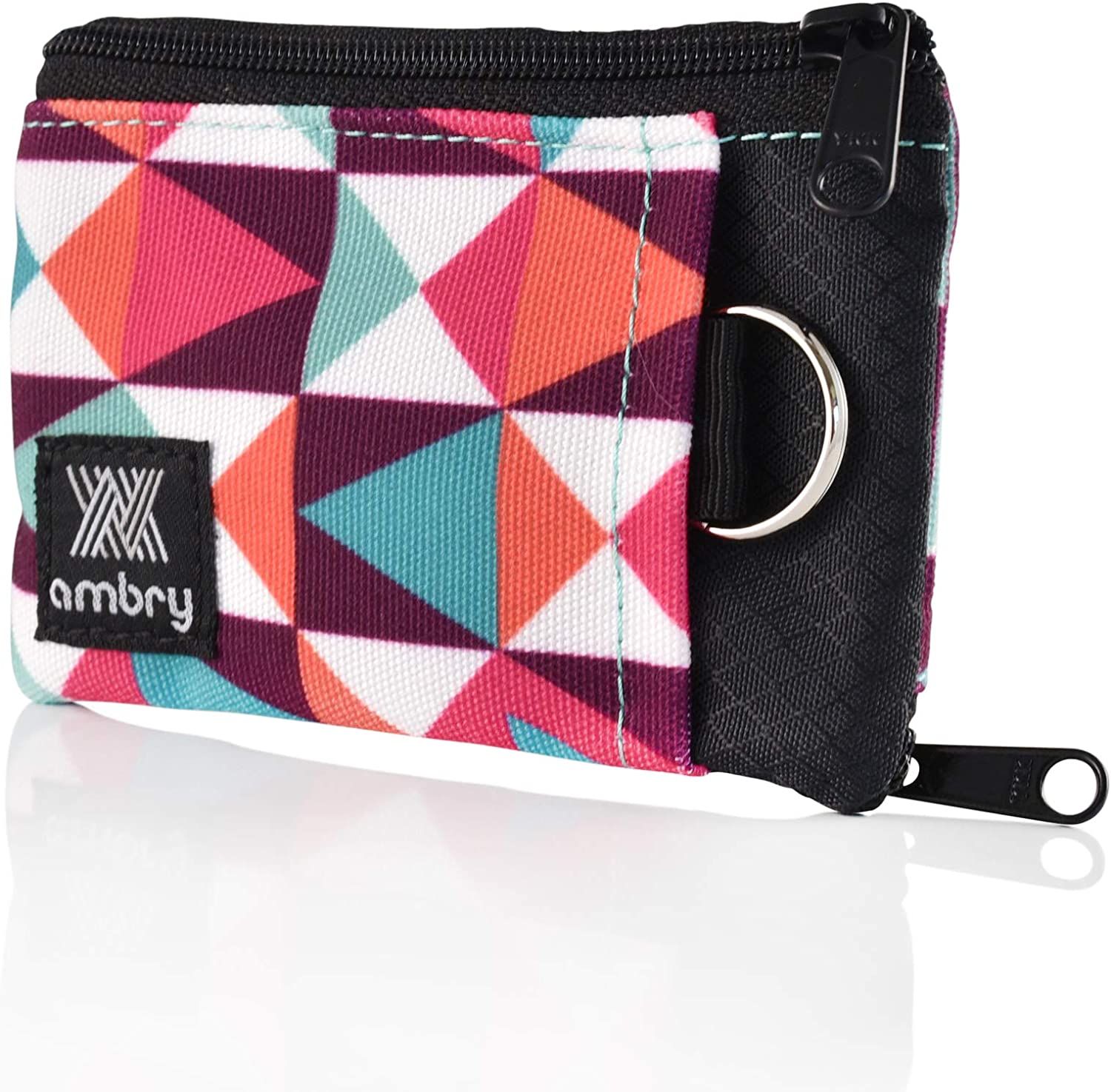 Ambry GoWallet, Lightweight Minimalist Surf Wallet with Zipper and Keychain