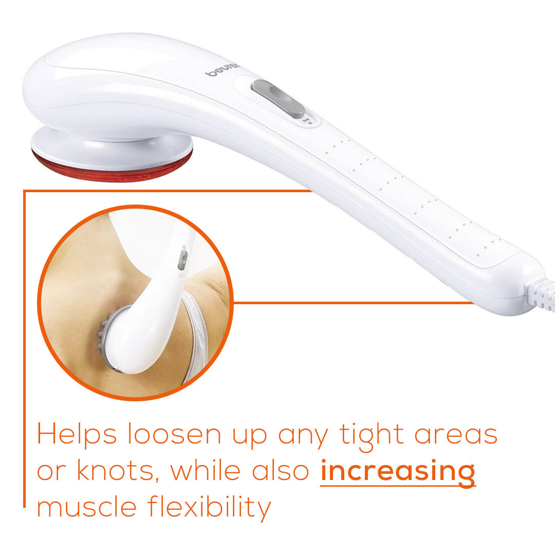Beurer Handheld Deep Tissue Massager with Heat & Interchangeable Attachments