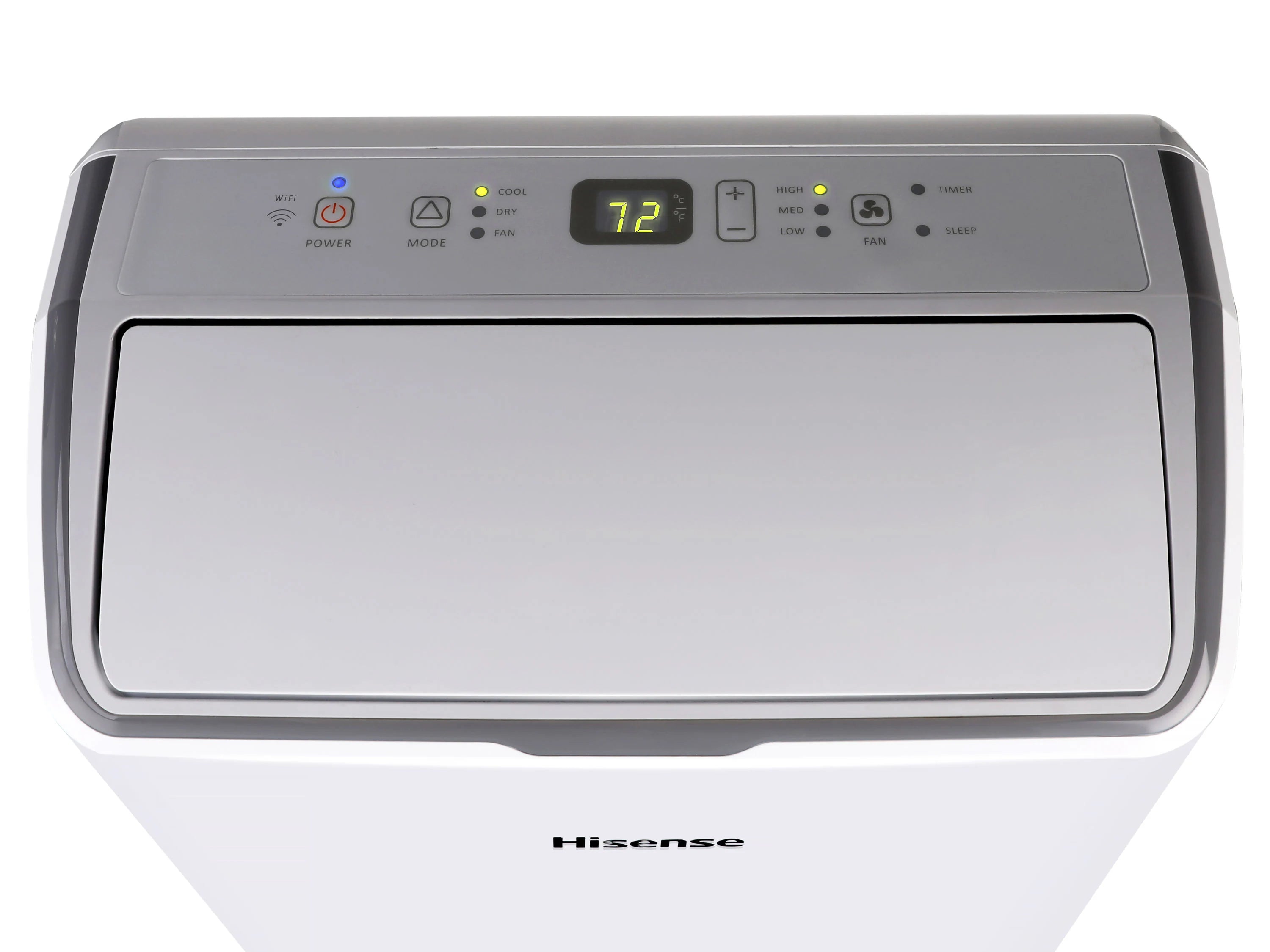 Hisense 12000-BTU DOE (15000-BTU ASHRAE) 115-Volt White Vented Portable Air Conditioner Wi-fi Compatibility Cools 501-700 Sq Ft