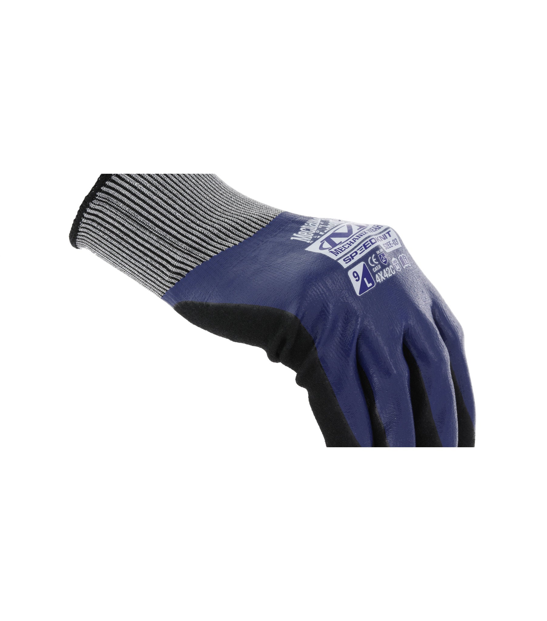 Mechanix Wear Coated-Knit Work Gloves Speedknit Shield C4, Blue, 12 Pair in a pack (Sizes SM, MD, LG, XL and XXL)