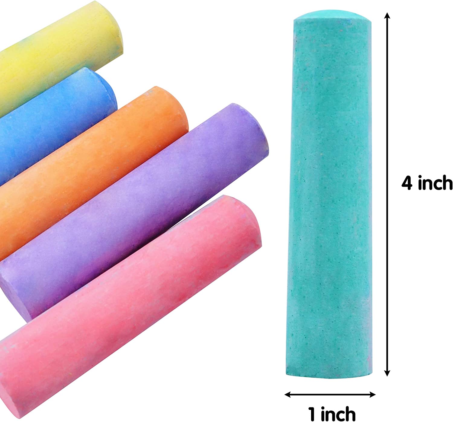 JOYIN 48-Piece Jumbo Washable Sidewalk Chalk Set for Kids – Non-Toxic Outdoor Art Toy