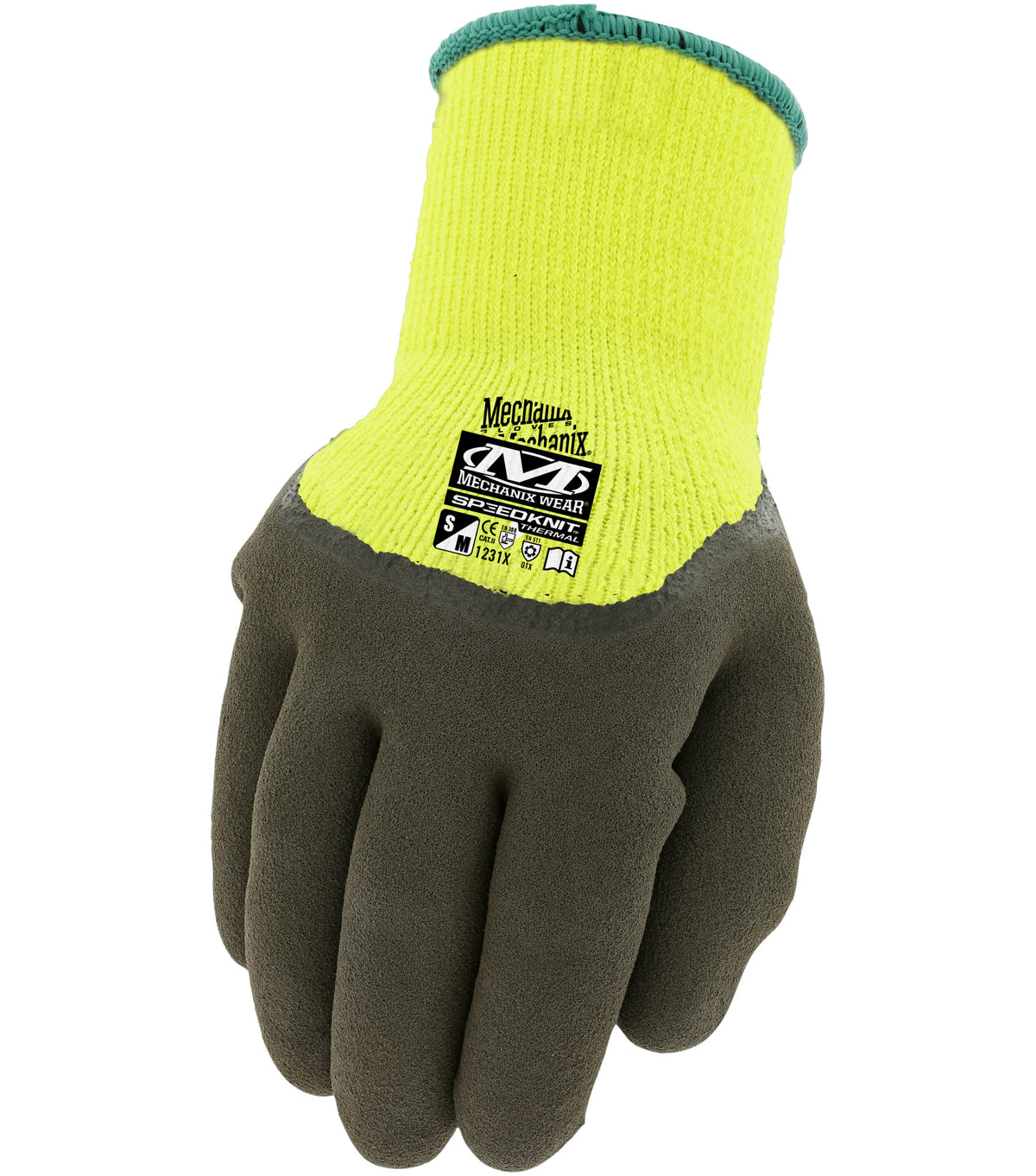 Mechanix Wear High-Visibility Coated-Knit Work Gloves Hi-Viz Speedknit Thermal, 1 Pair (Size S/M)