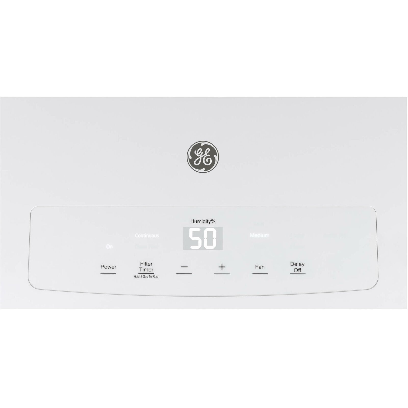 GENERAL ELECTRIC 50-Pint Portable Dehumidifier with Drain, White
