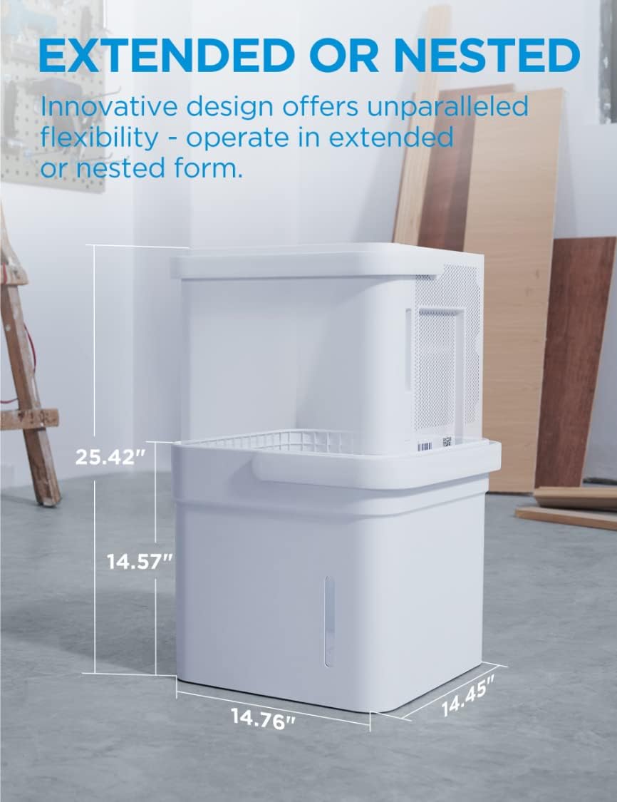 Midea Cube 35-Pint Smart Dehumidifier with Alexa – Covers Up to 3,500 Sq. Ft. (Factory Refurbished)